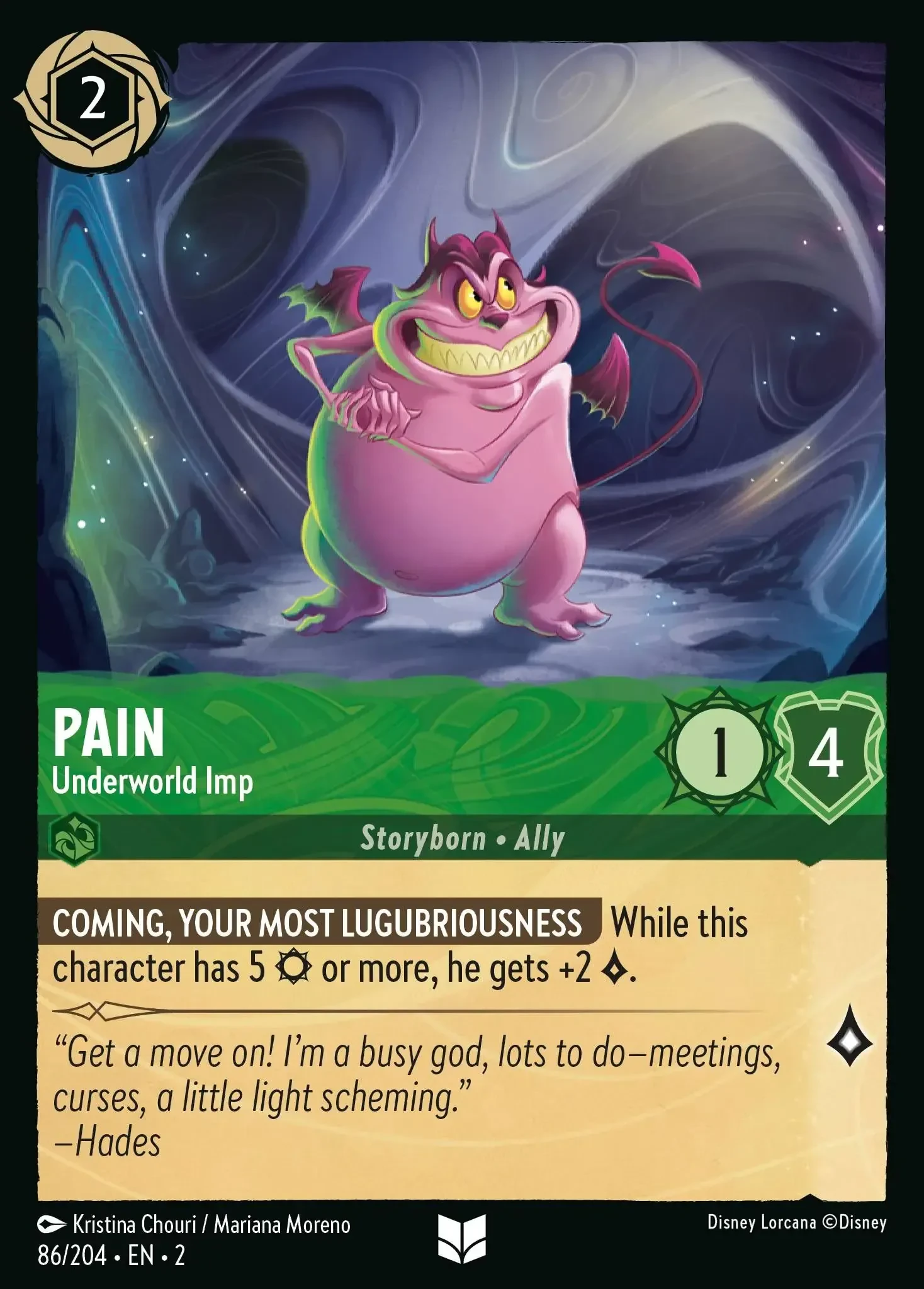 2023 Rise of The Floodborn Pain - Underworld Imp #86 Uncommon card image