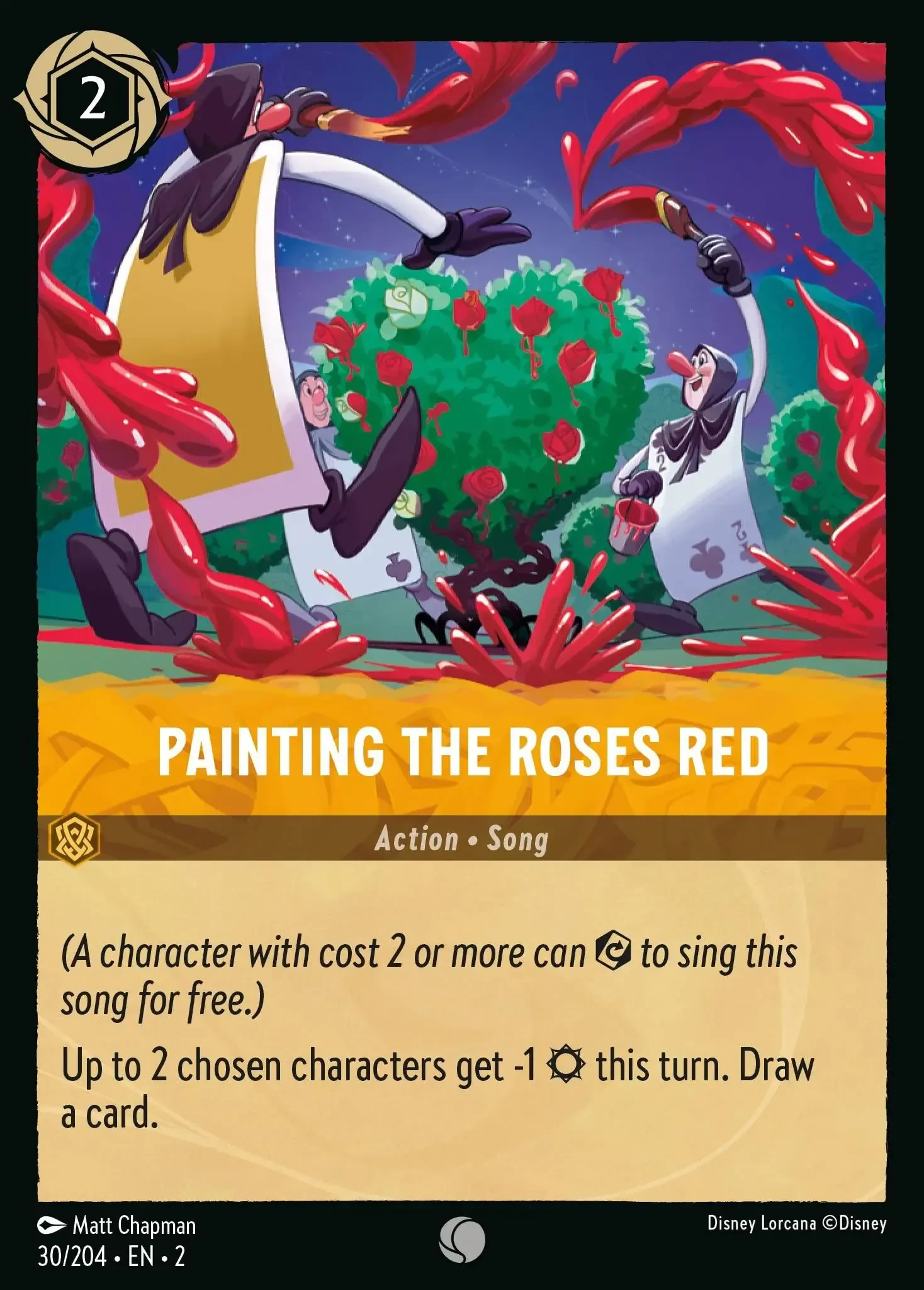 2023 Rise of The Floodborn Painting the Roses Red #30 Common card image