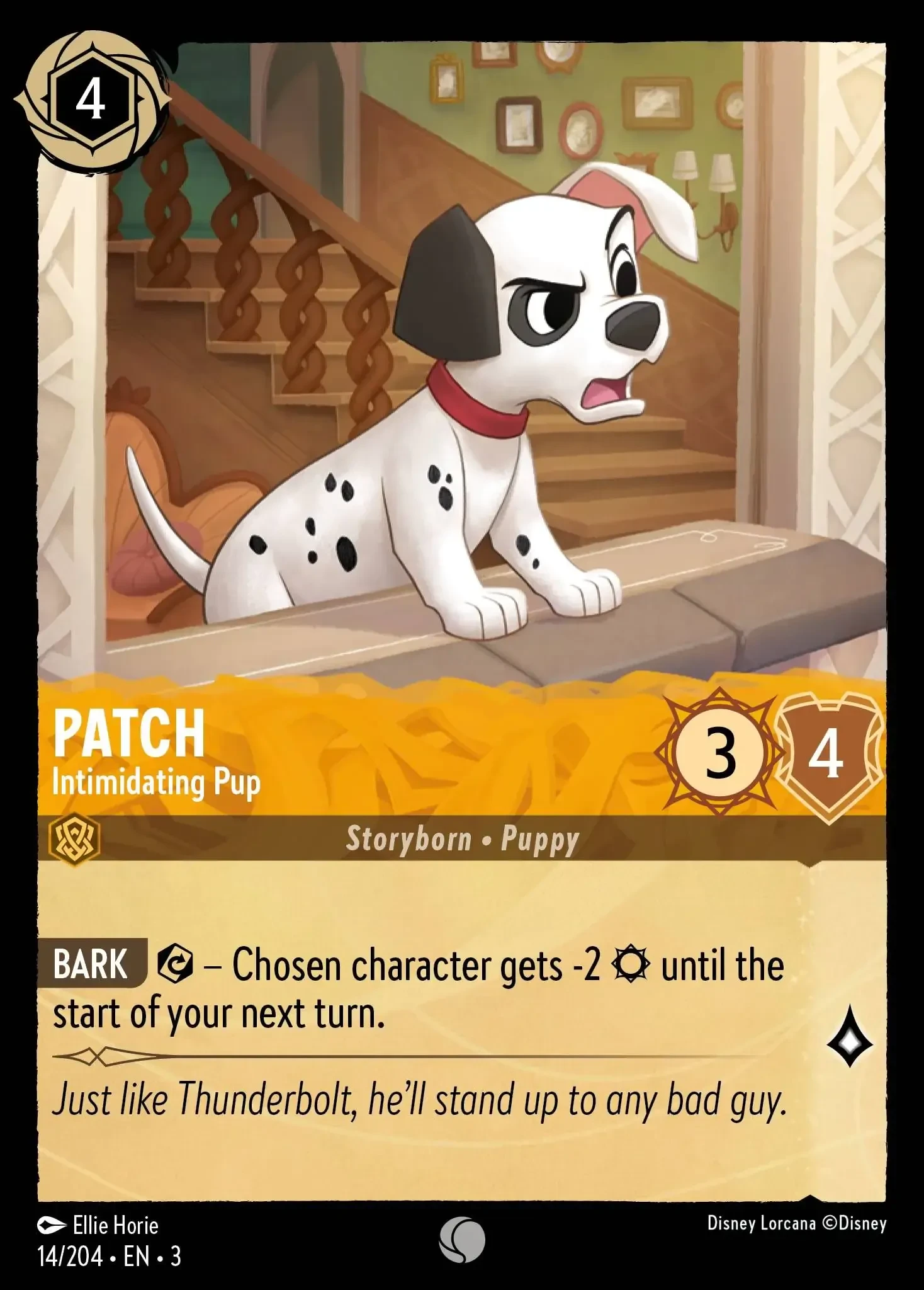 2024 Into the Inklands Patch - Intimidating Pup Common #14 Common card image