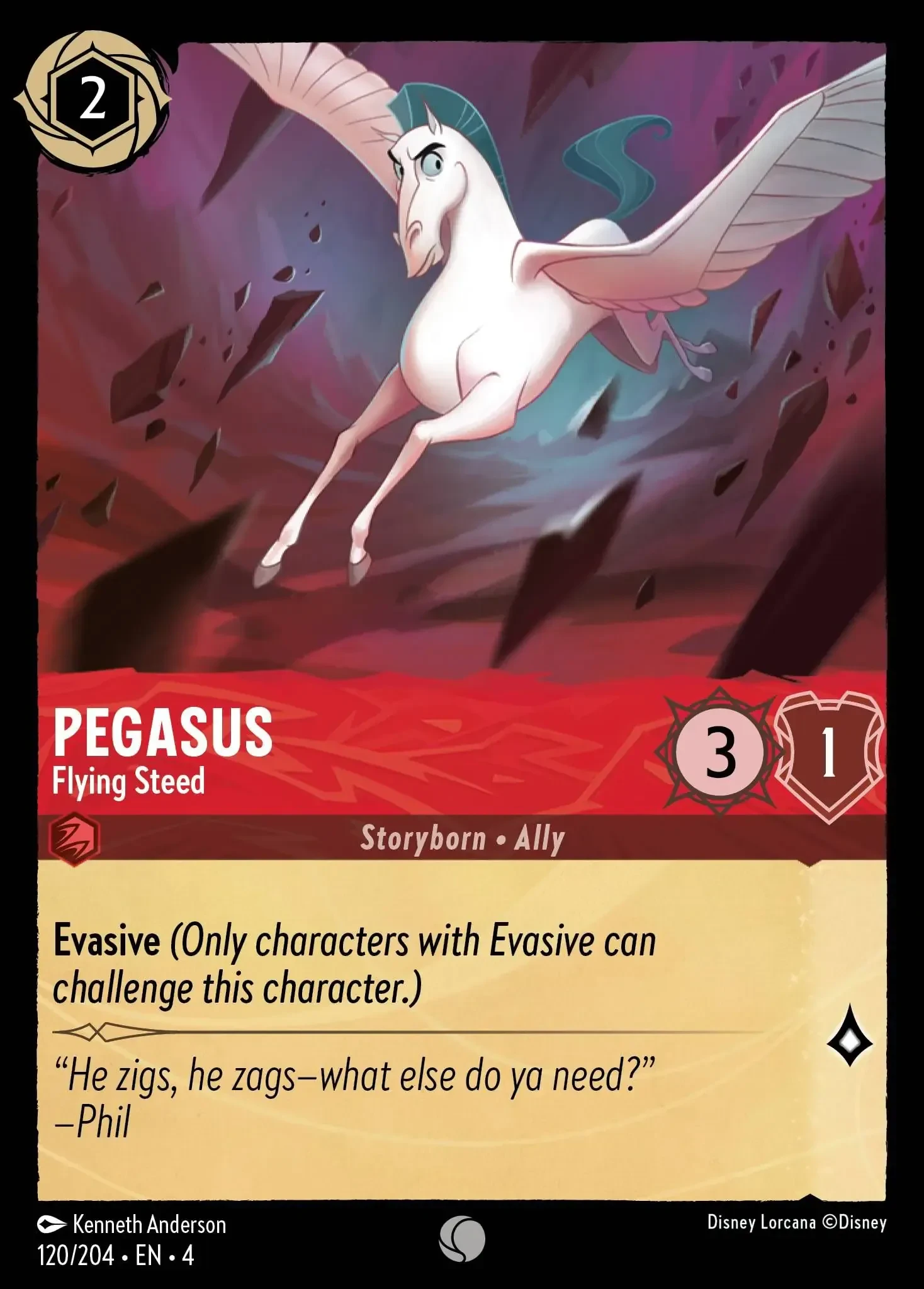 2024 Ursula's Return Pegasus - Flying Steed Common #120 Common card image