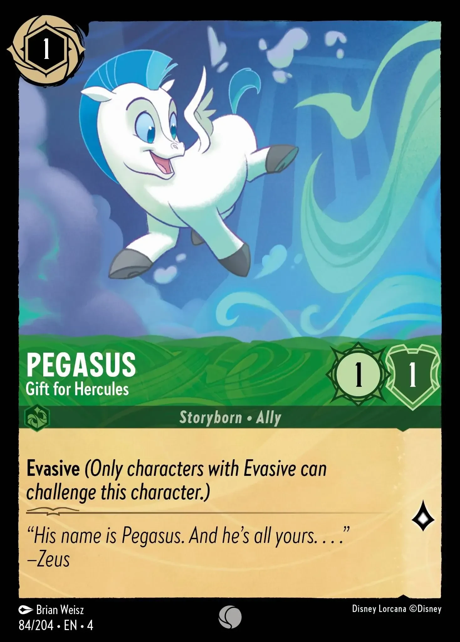 2024 Ursula's Return Pegasus - Gift for Hercules Common #84 Common card image