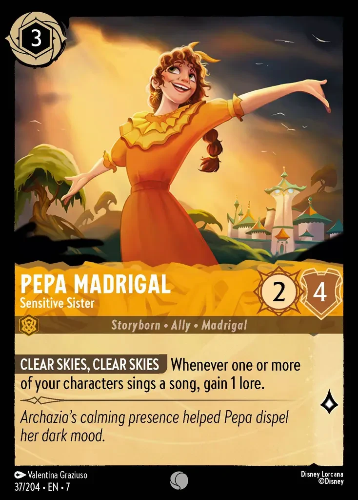 2025 Archazia's Island Pepa Madrigal - Sensitive Sister #37 Common card image