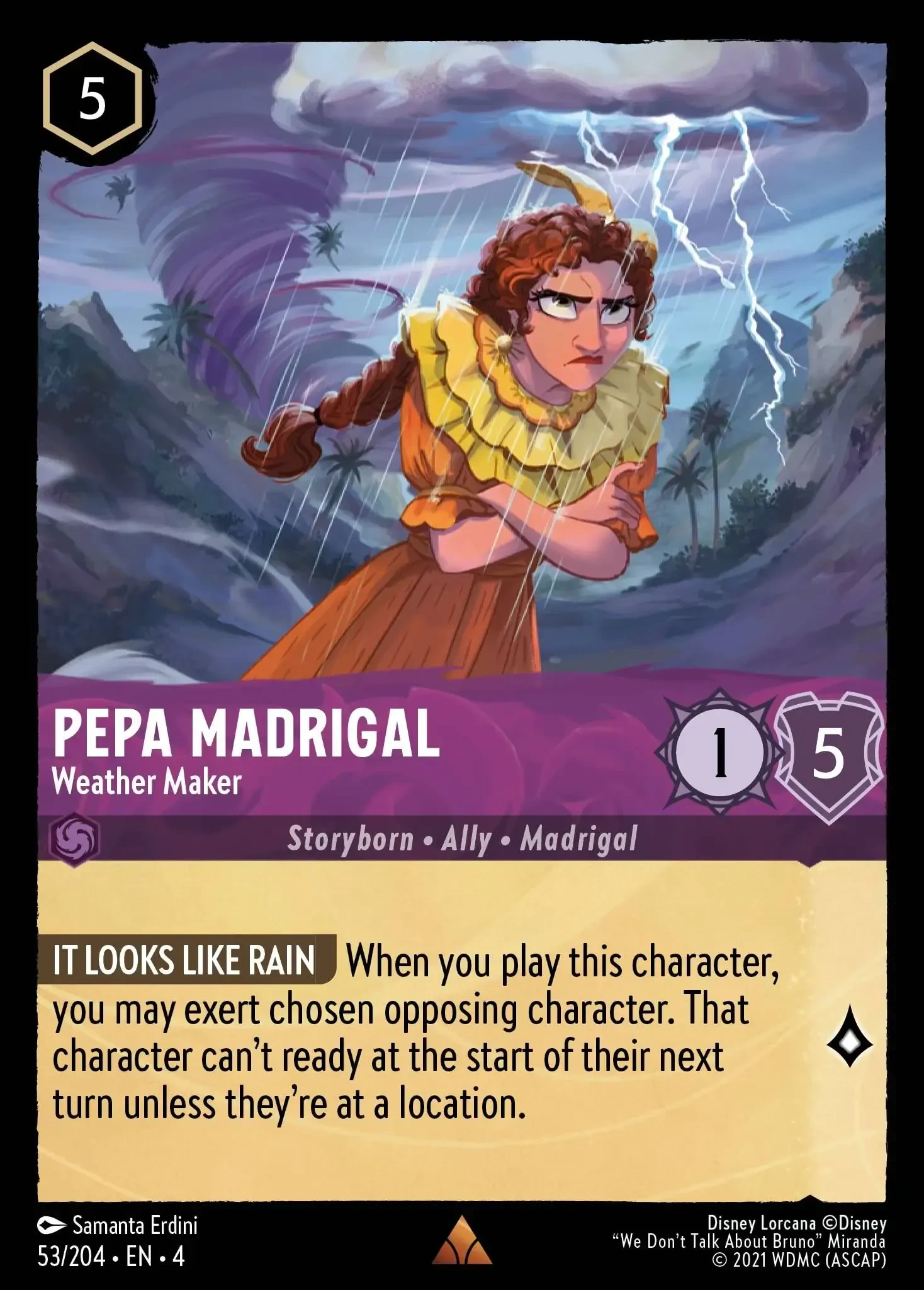 2024 Ursula's Return Pepa Madrigal - Weather Maker [Foil] Rare #53 Rare card image