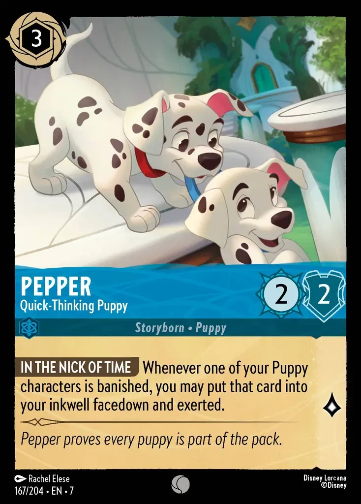2025 Archazia's Island Pepper - Quick-Thinking Puppy #167 Common card image