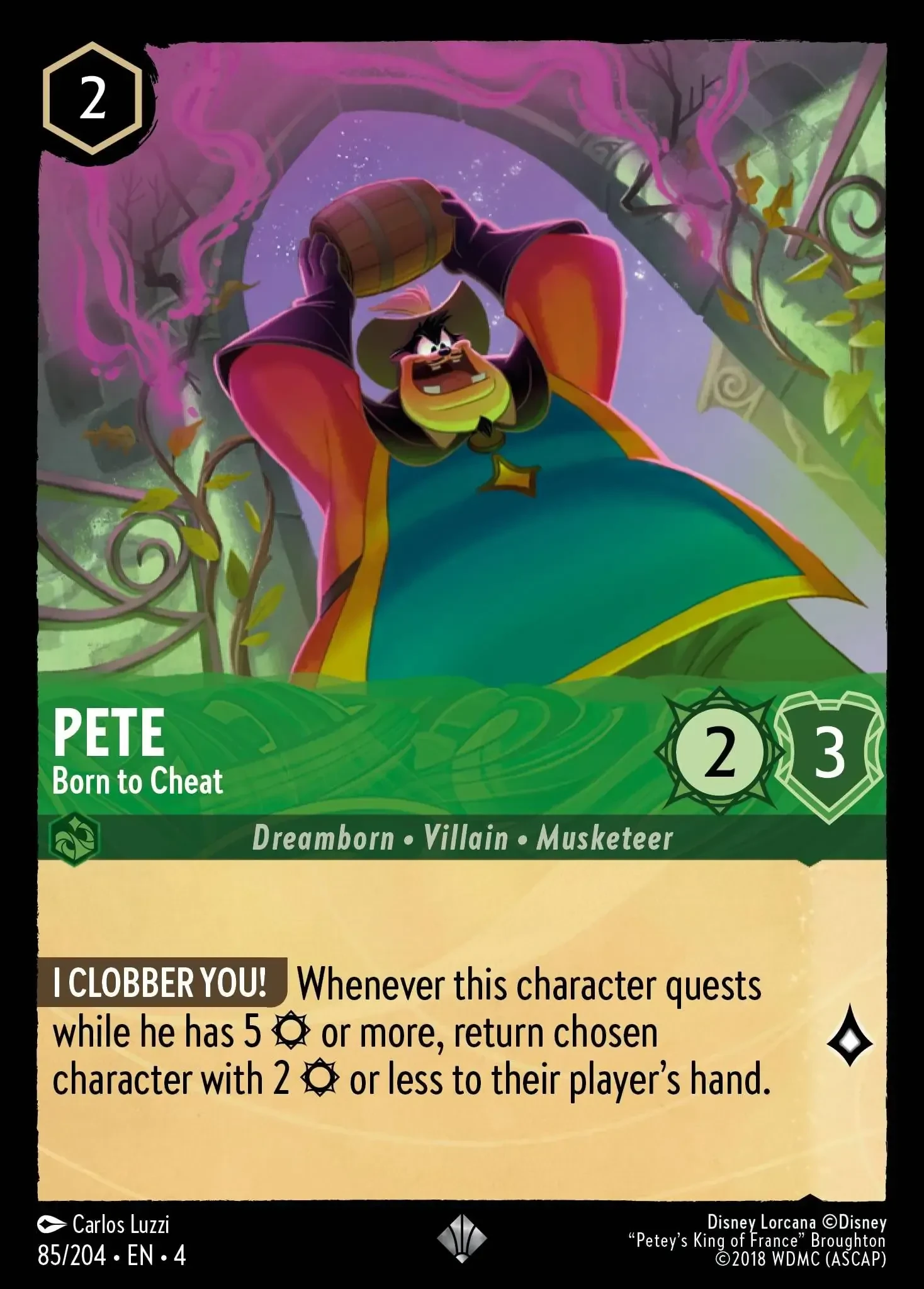 2024 Ursula's Return Pete - Born to Cheat #85 Super Rare card image
