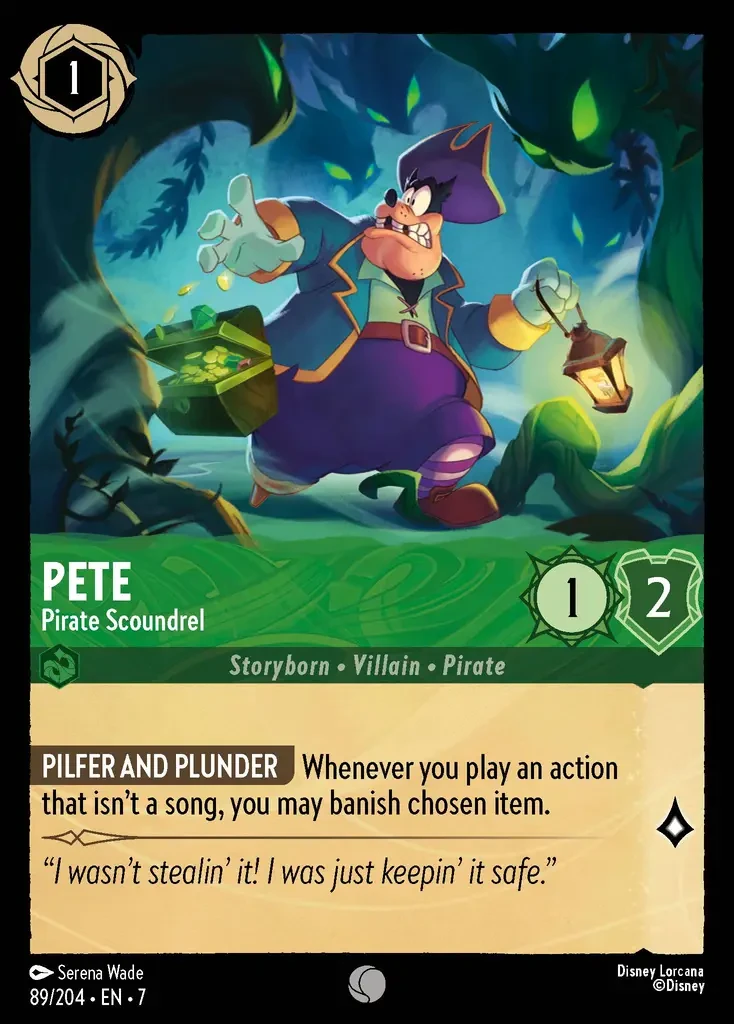 2025 Archazia's Island Pete - Pirate Scoundrel #89 Common card image