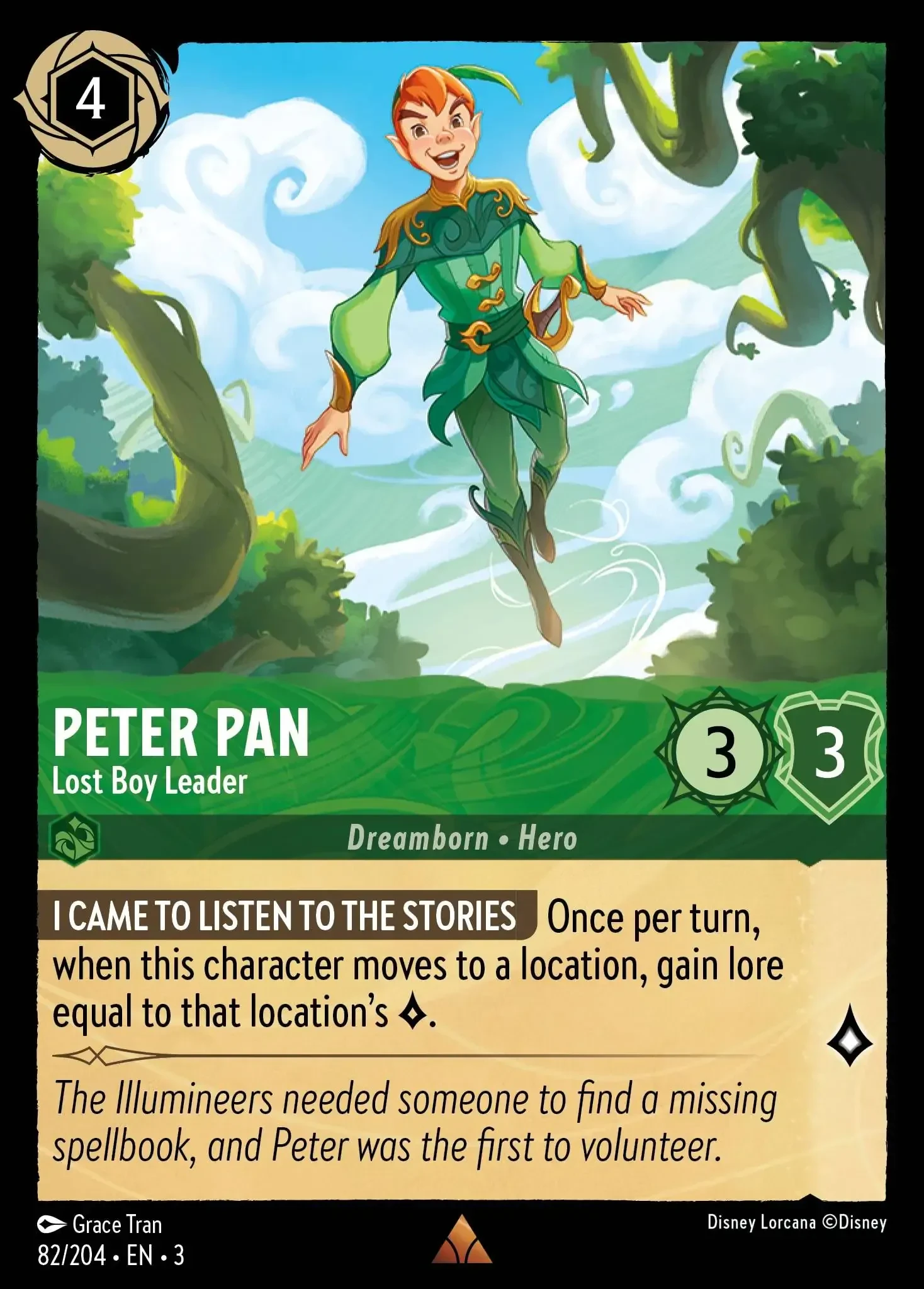2024 Into the Inklands Peter Pan - Lost Boy Leader #82 Rare card image