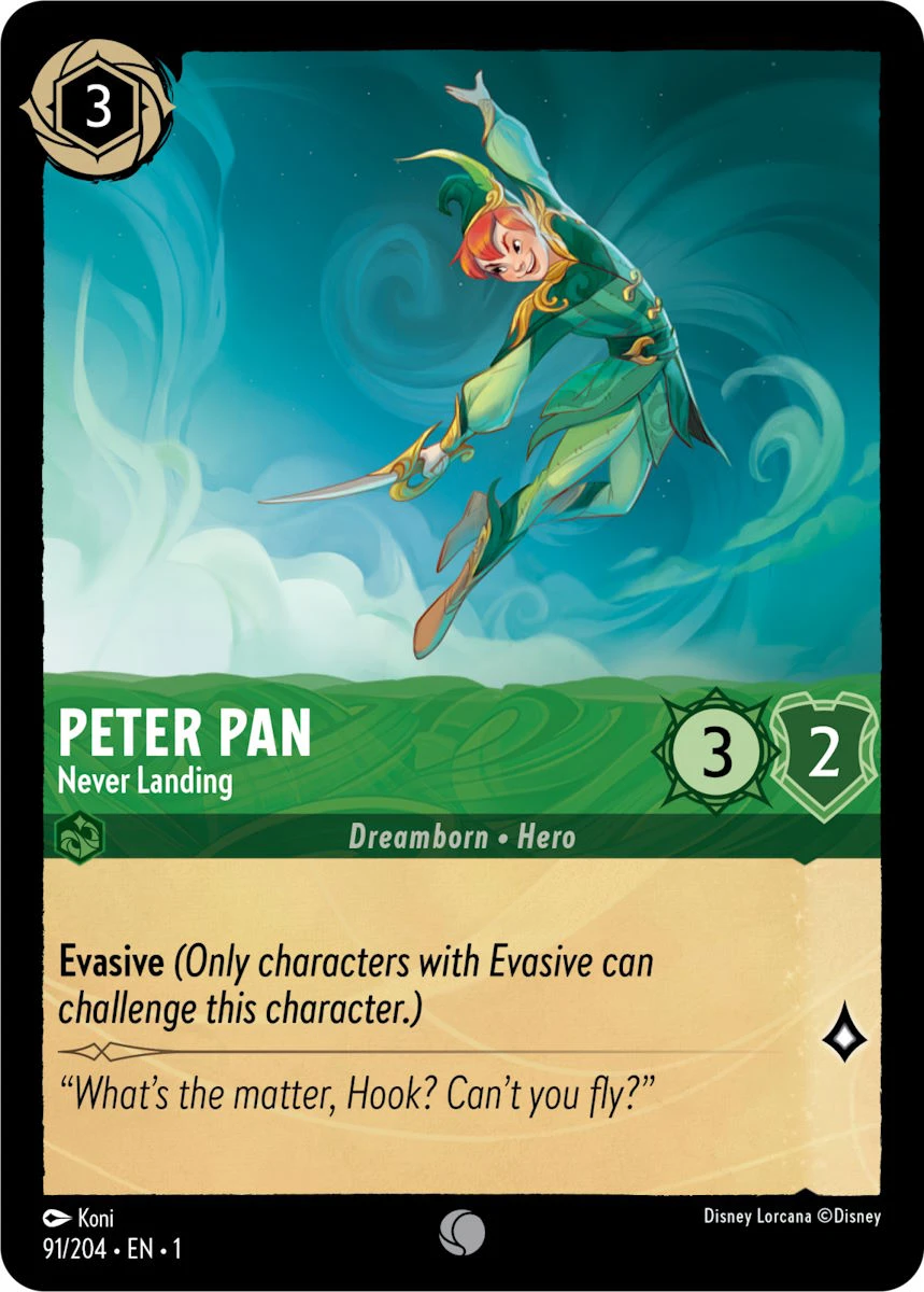 2023 The First Chapter Peter Pan - Never Landing Common #91 Common card image