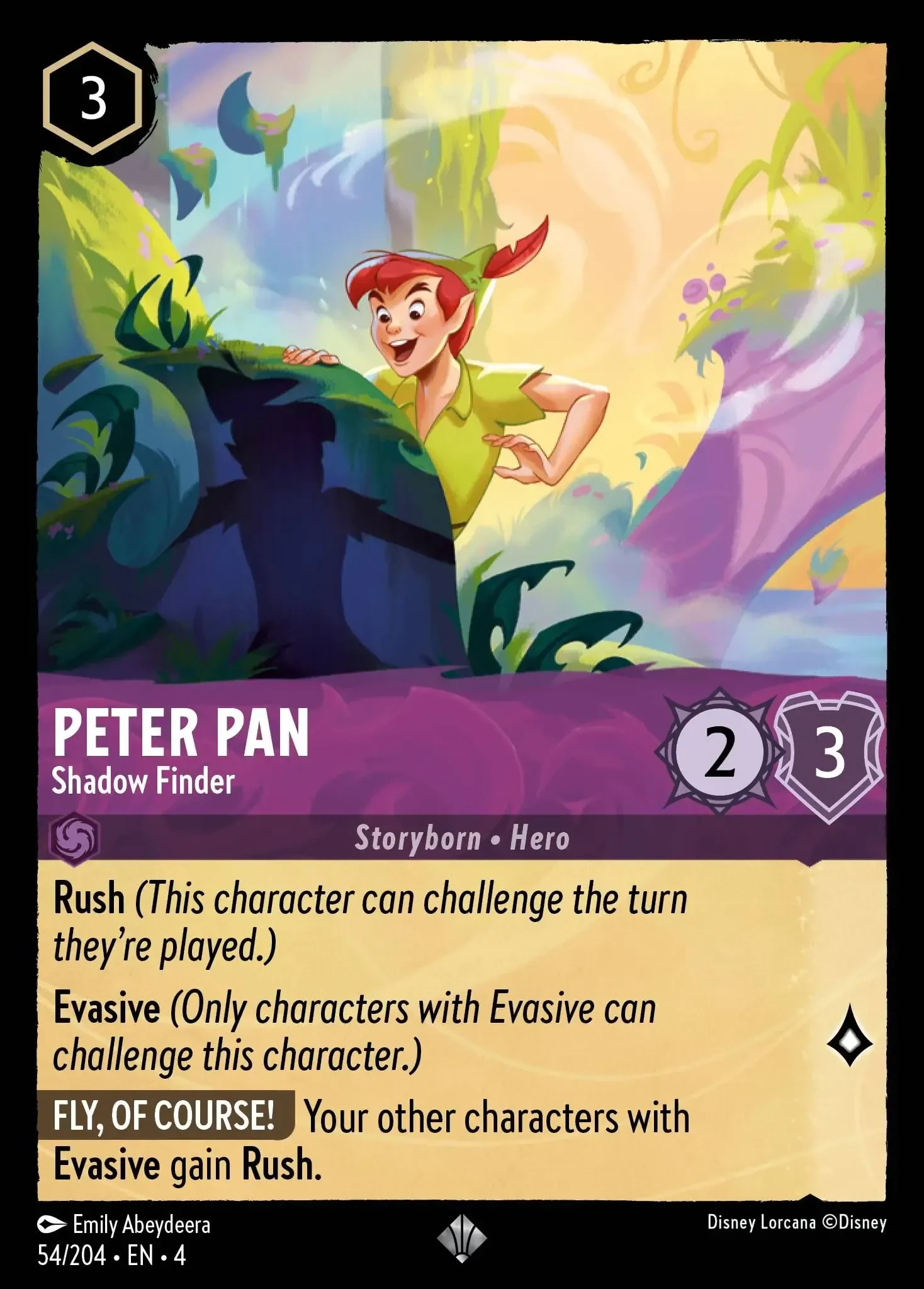 2024 Ursula's Return Peter Pan - Shadow Finder [Foil] Super Rare #54 Super Rare card image