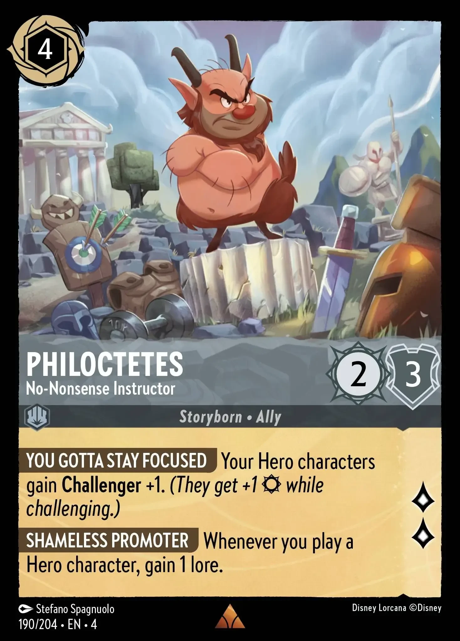 2024 Ursula's Return Philoctetes - No-Nonsense Instructor Rare #190 Rare card image
