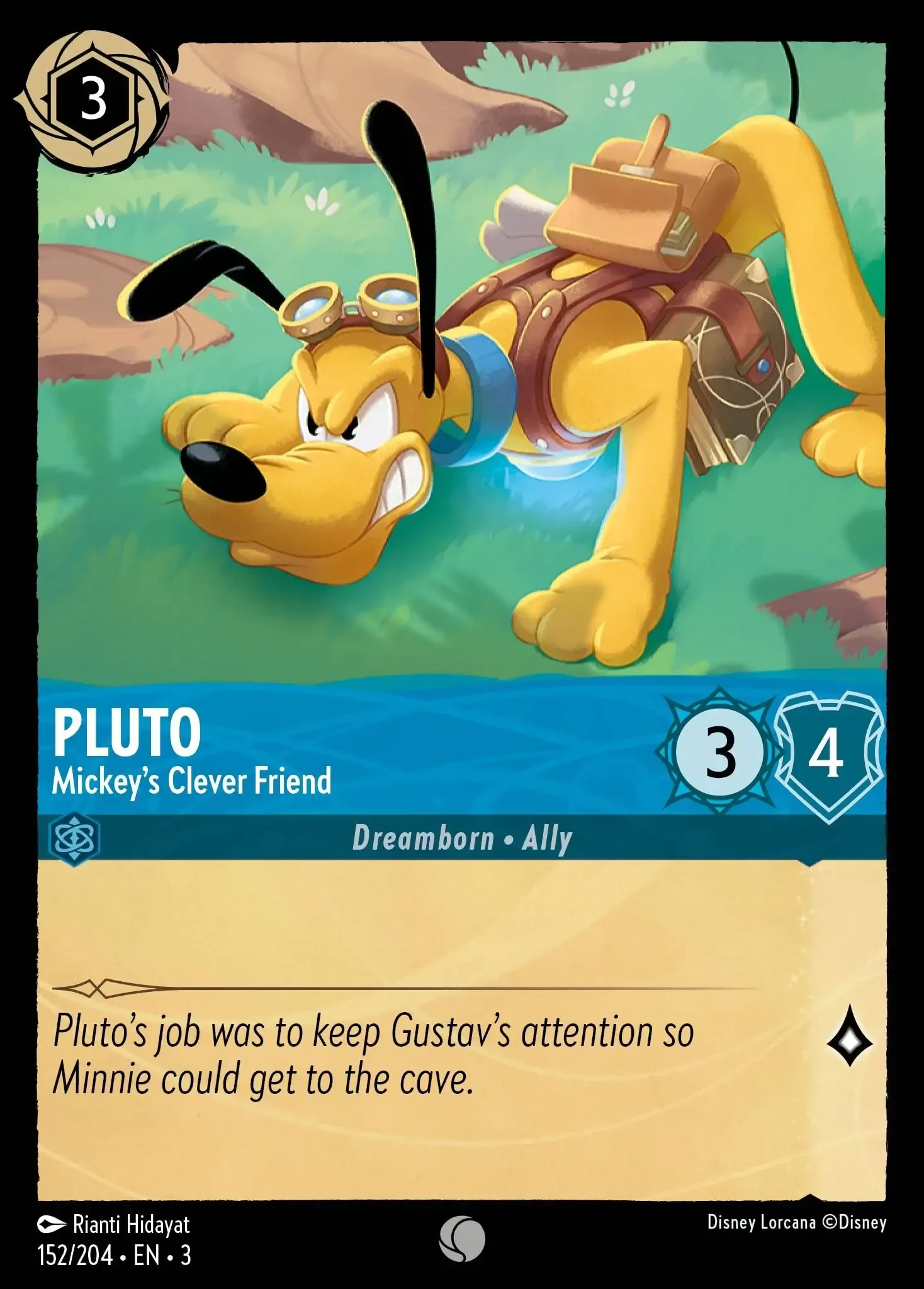 2024 Into the Inklands Pluto - Mickey's Clever Friend #152 Common card image