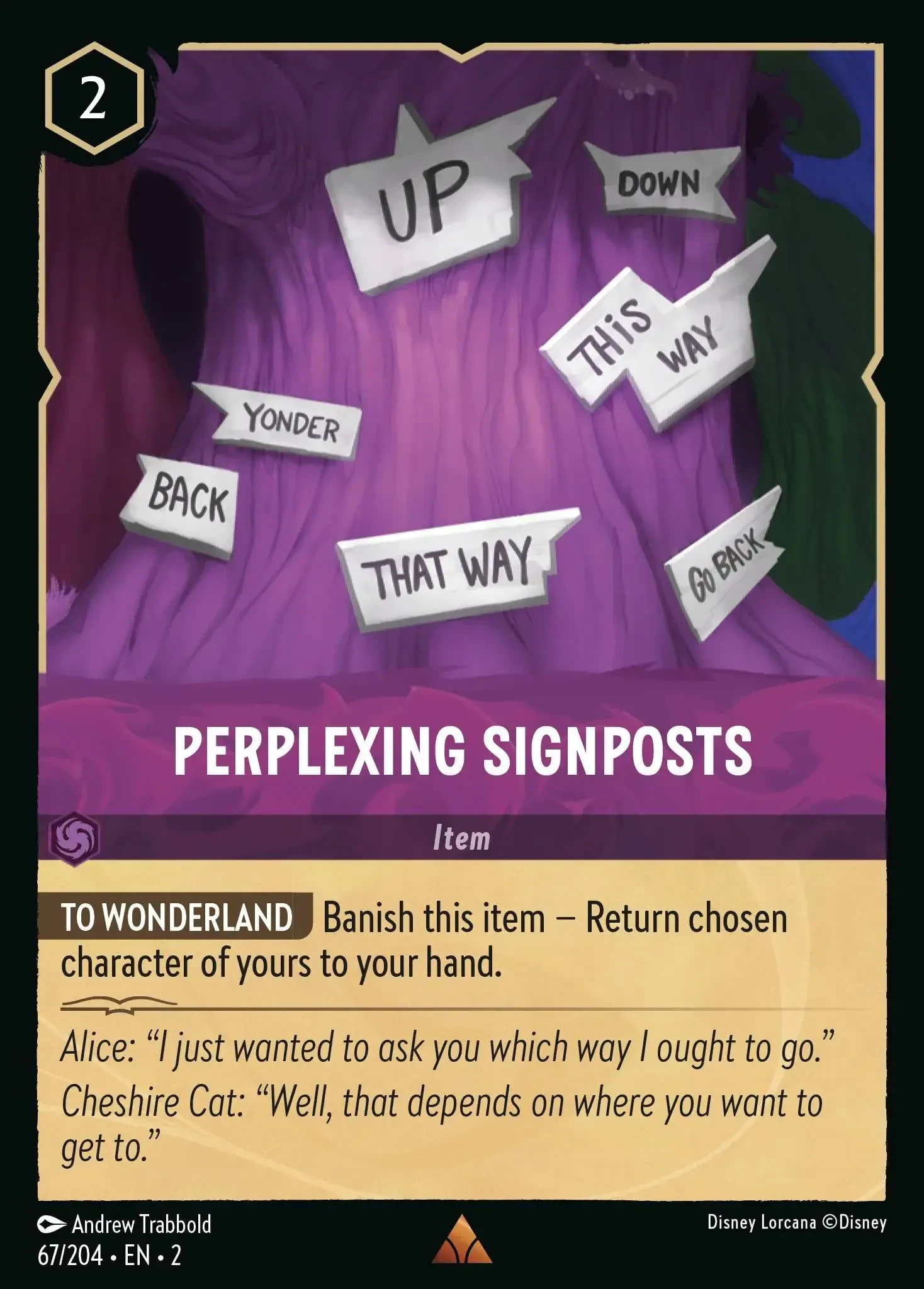 2023 Rise of The Floodborn Perplexing Signposts #67 Rare card image