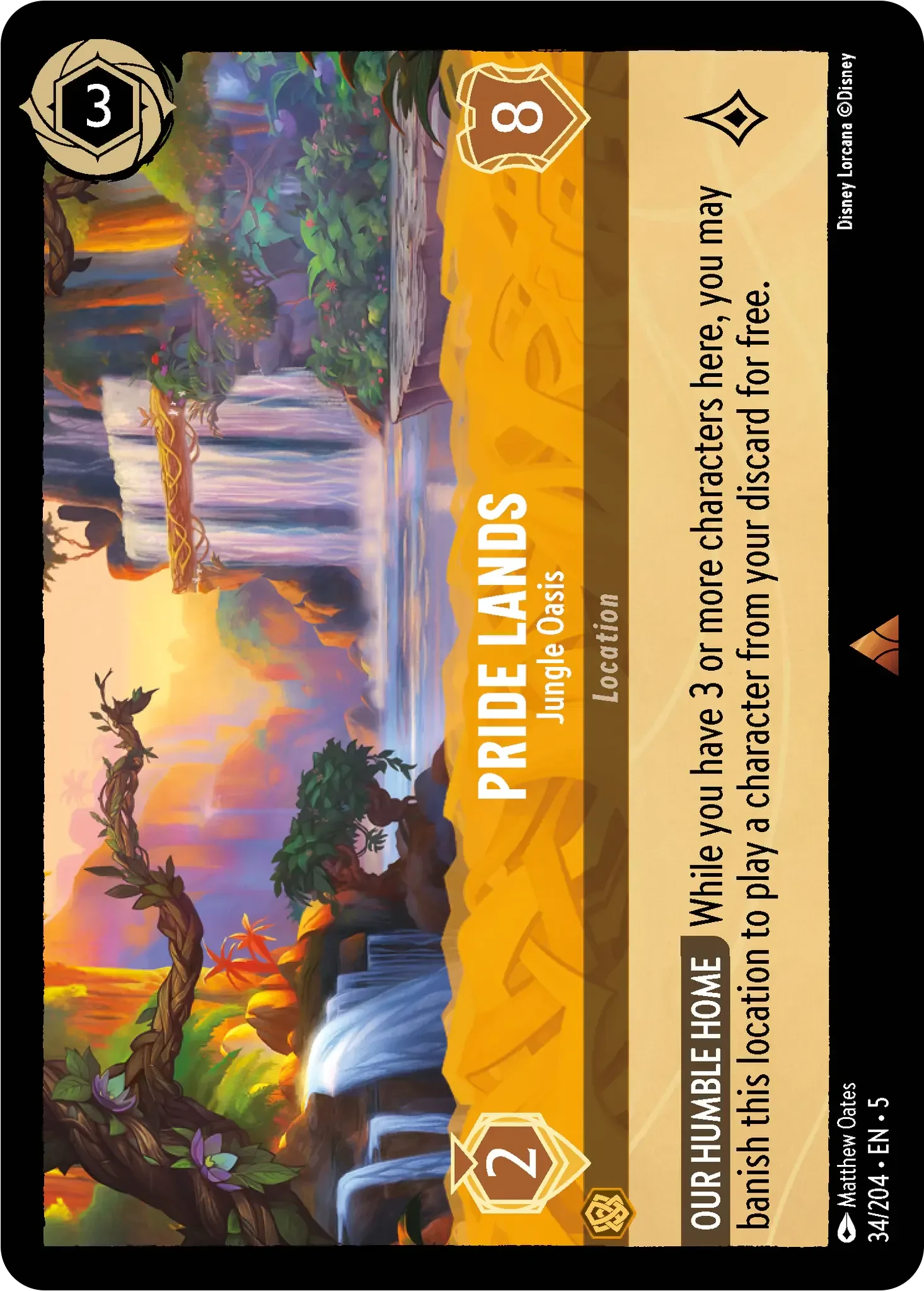 2024 Shimmering Skies Pride Lands - Jungle Oasis Rare #34 Rare card image