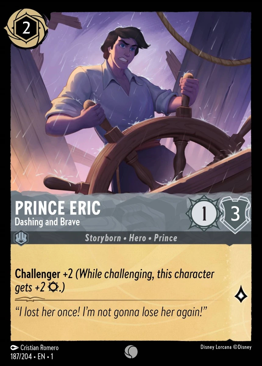 2023 The First Chapter Prince Eric - Dashing and Brave #187 Common card image