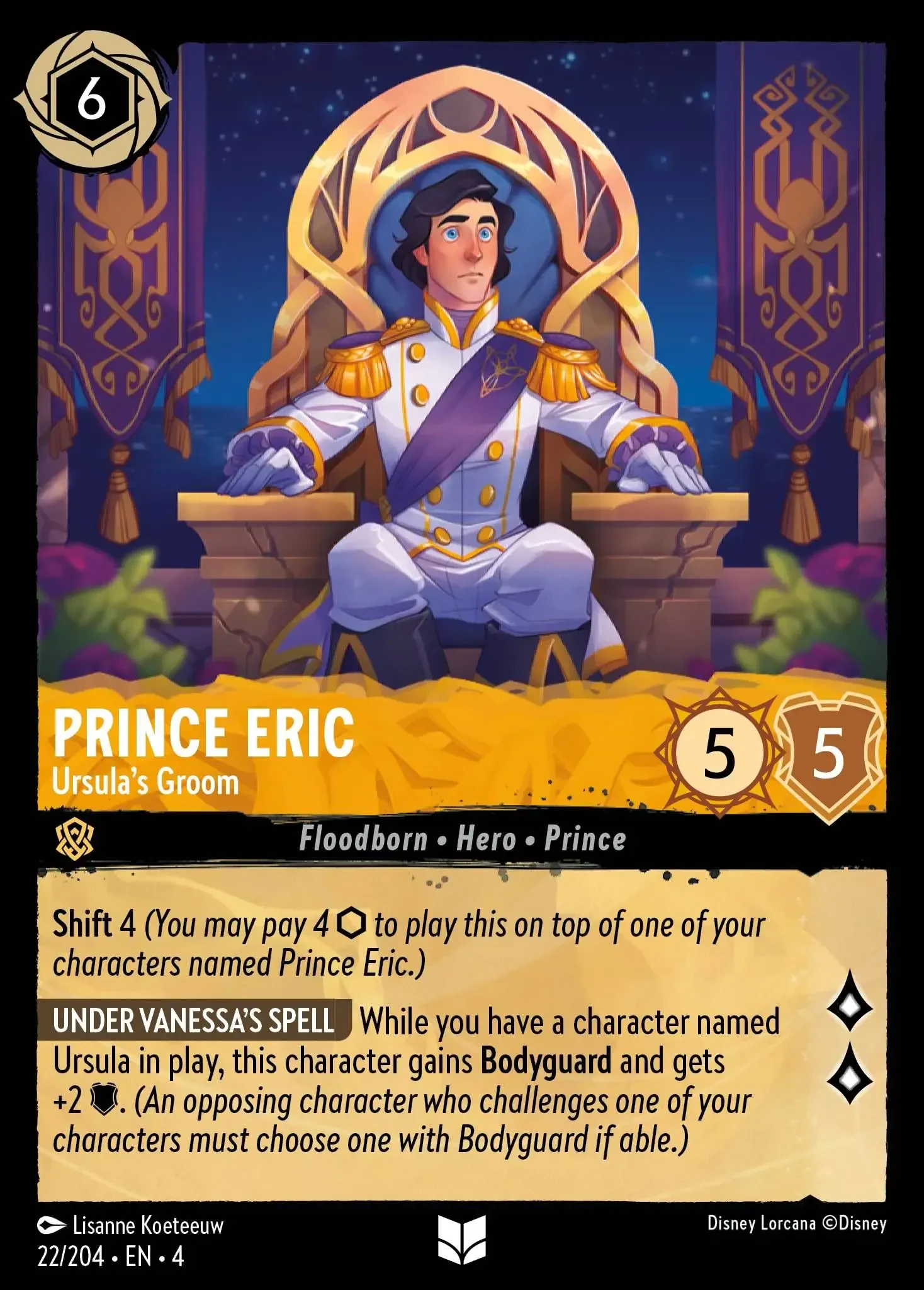 2024 Ursula's Return Prince Eric - Ursula's Groom [Foil] Uncommon #22 Uncommon card image