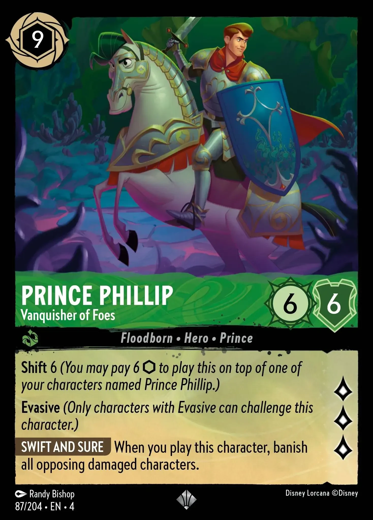 2024 Ursula's Return Prince Phillip - Vanquisher of Foes #87 Super Rare card image