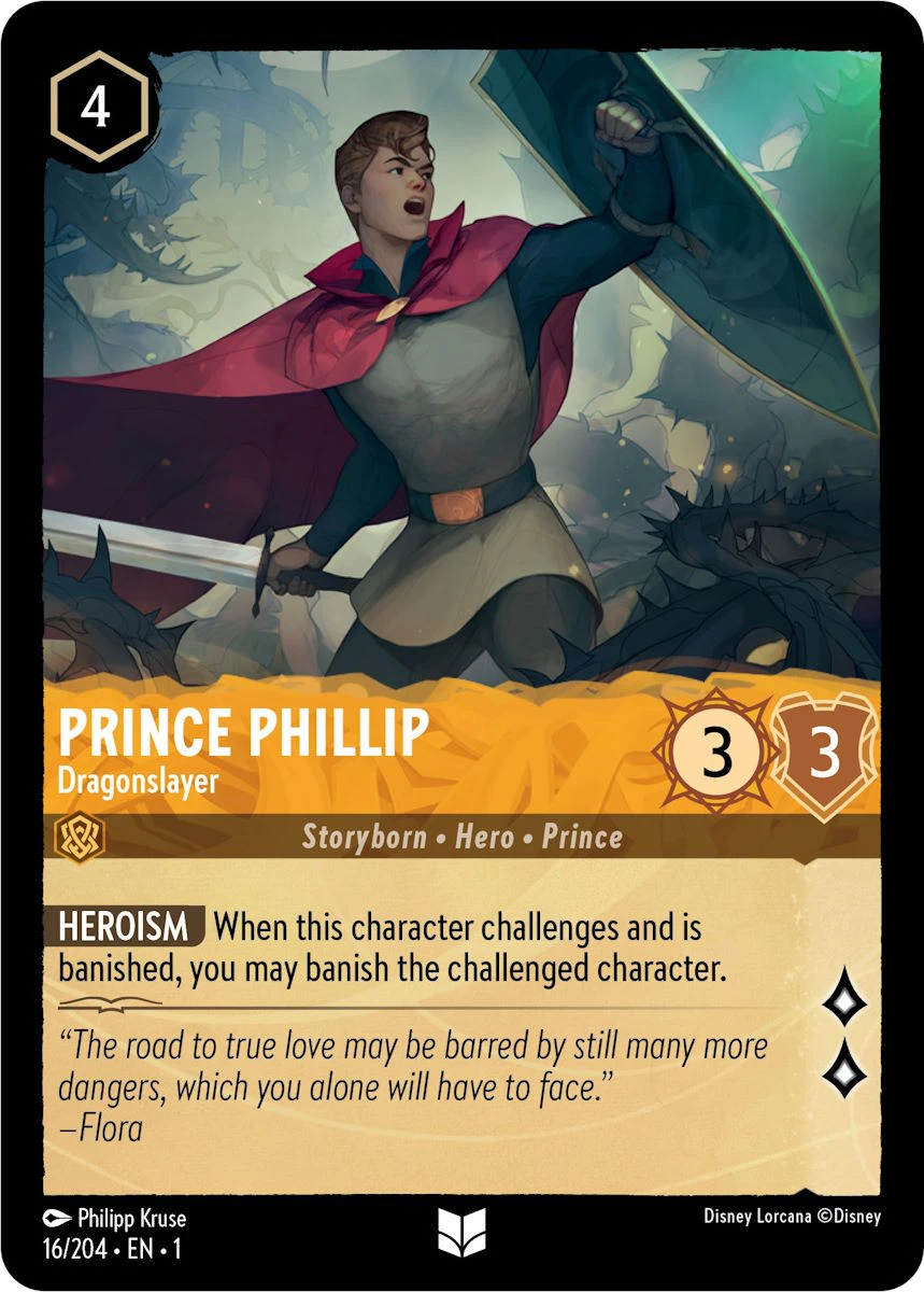 2023 The First Chapter Prince Phillip - Dragonslayer [Foil] Uncommon #16 Uncommon card image