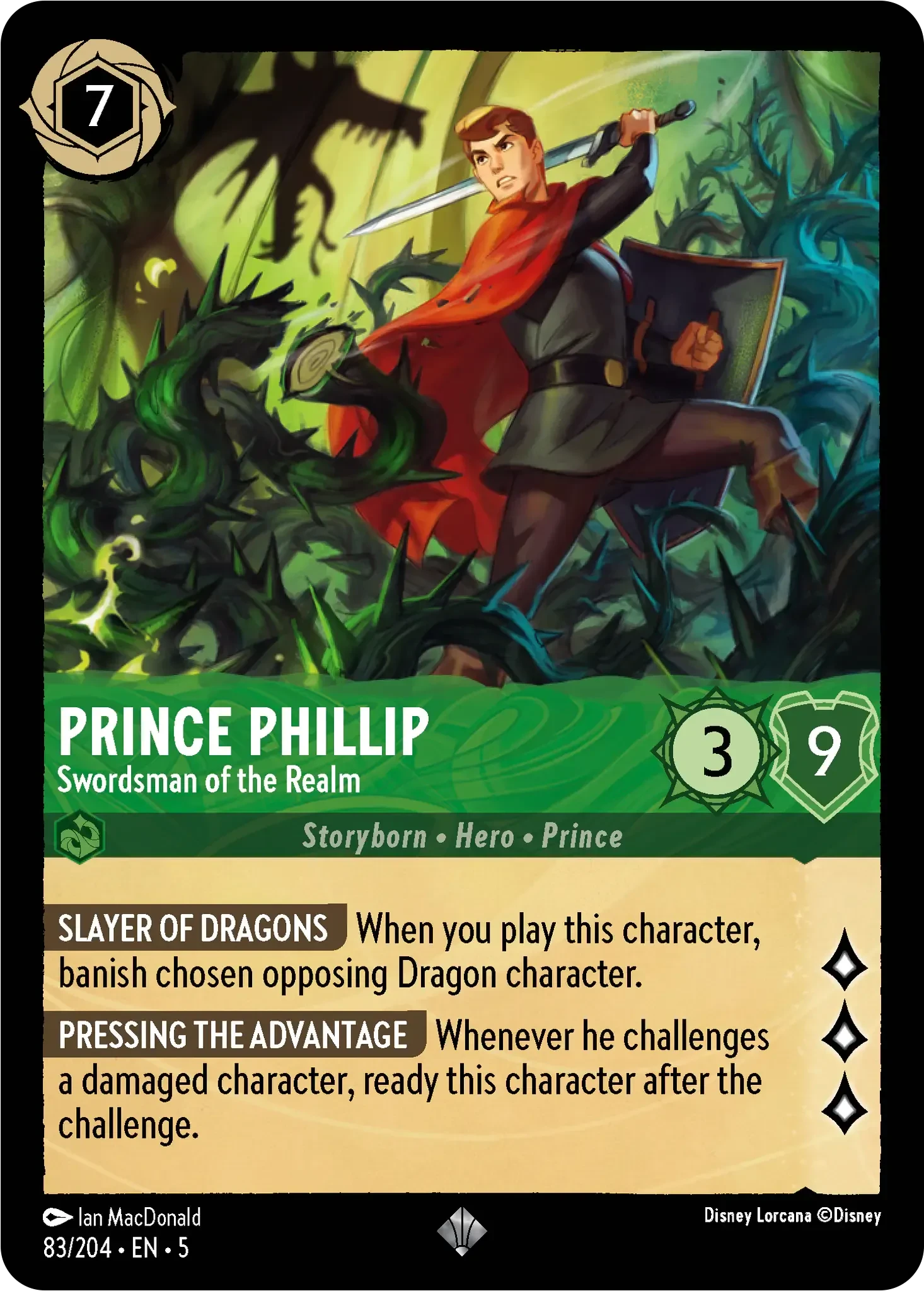 2024 Shimmering Skies Prince Phillip - Swordsman of the Realm #83 Common card image