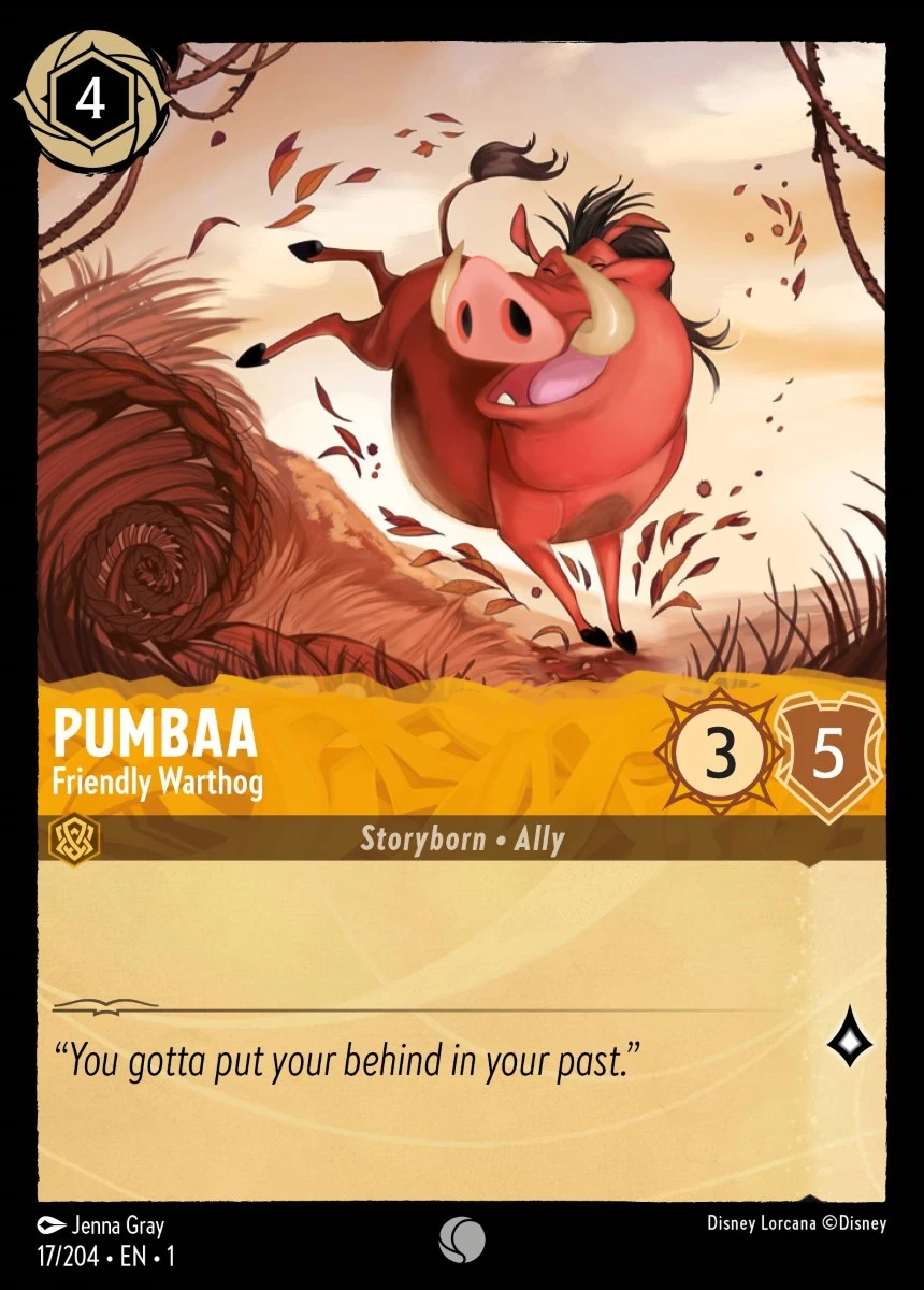 2023 The First Chapter Pumbaa - Friendly Warthog Common #17 Common card image