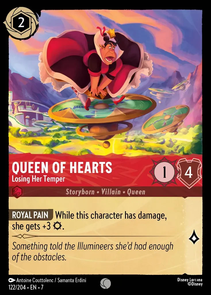 2025 Archazia's Island Queen of Hearts - Losing Her Temper #122 Common card image