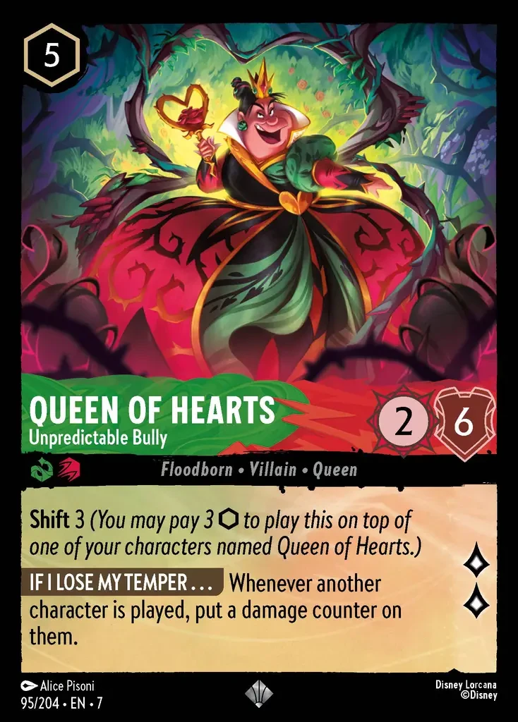 2025 Archazia's Island Queen of Hearts - Unpredictable Bully #95 Super Rare card image