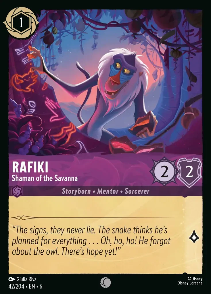 2024 Azurite Sea Rafiki - Shaman of the Savanna #42 Common card image