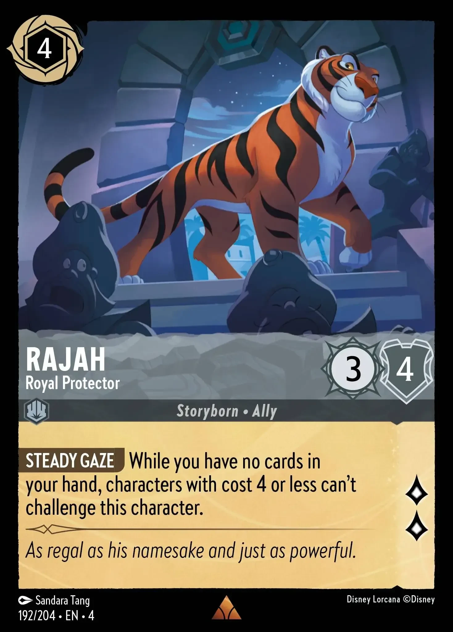2024 Ursula's Return Rajah - Royal Protector Rare #192 Rare card image