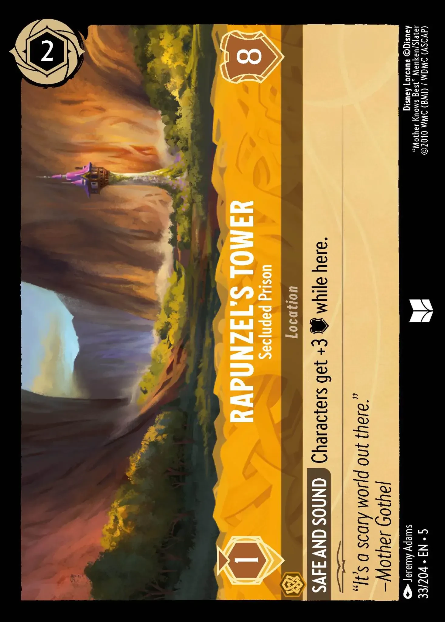 2024 Shimmering Skies Rapunzel's Tower - Secluded Prison Uncommon #33 Uncommon card image