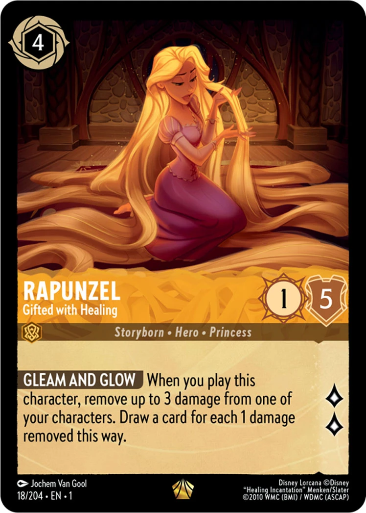 2023 The First Chapter Rapunzel - Gifted with Healing #18 Legendary card image