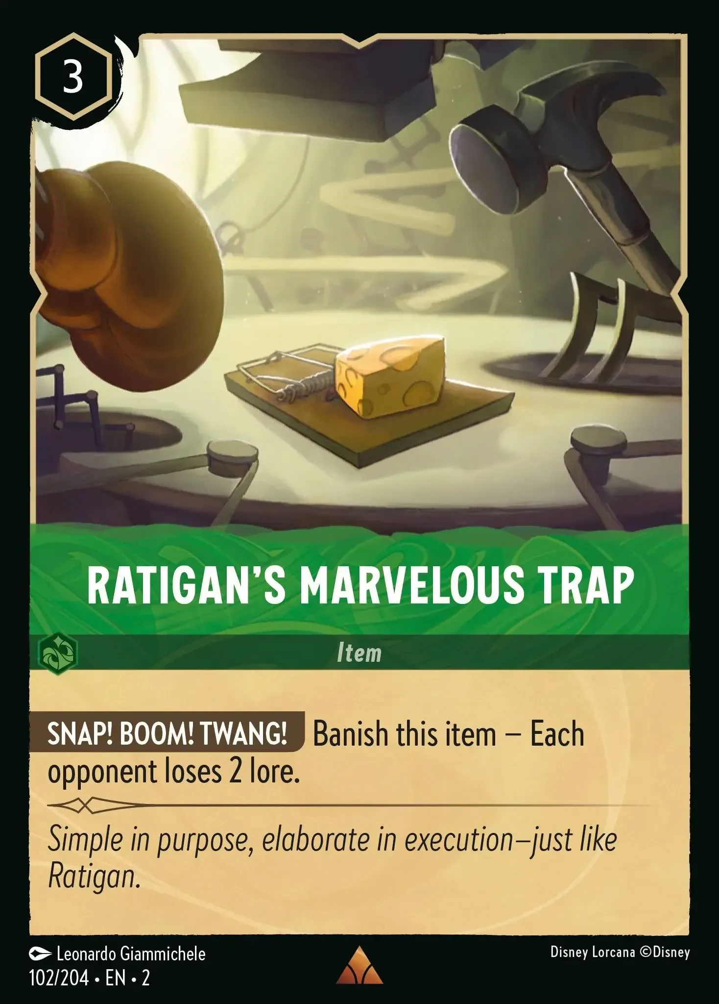 2023 Rise of The Floodborn Ratigan's Marvelous Trap #102 Rare card image