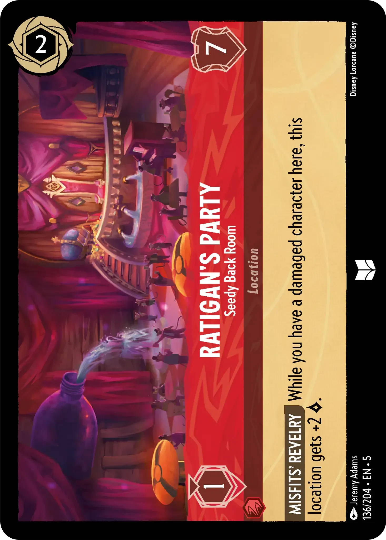 2024 Shimmering Skies Ratigan's Party - Seedy Back Room #136 Uncommon card image