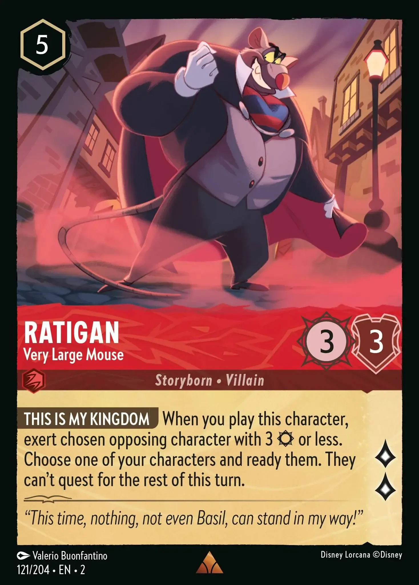 2023 Rise of The Floodborn Ratigan - Very Large Mouse #121 Rare card image