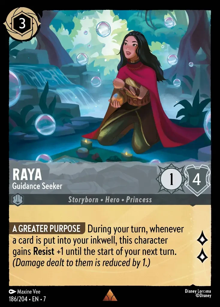 2025 Archazia's Island Raya - Guidance Seeker #186 Rare card image