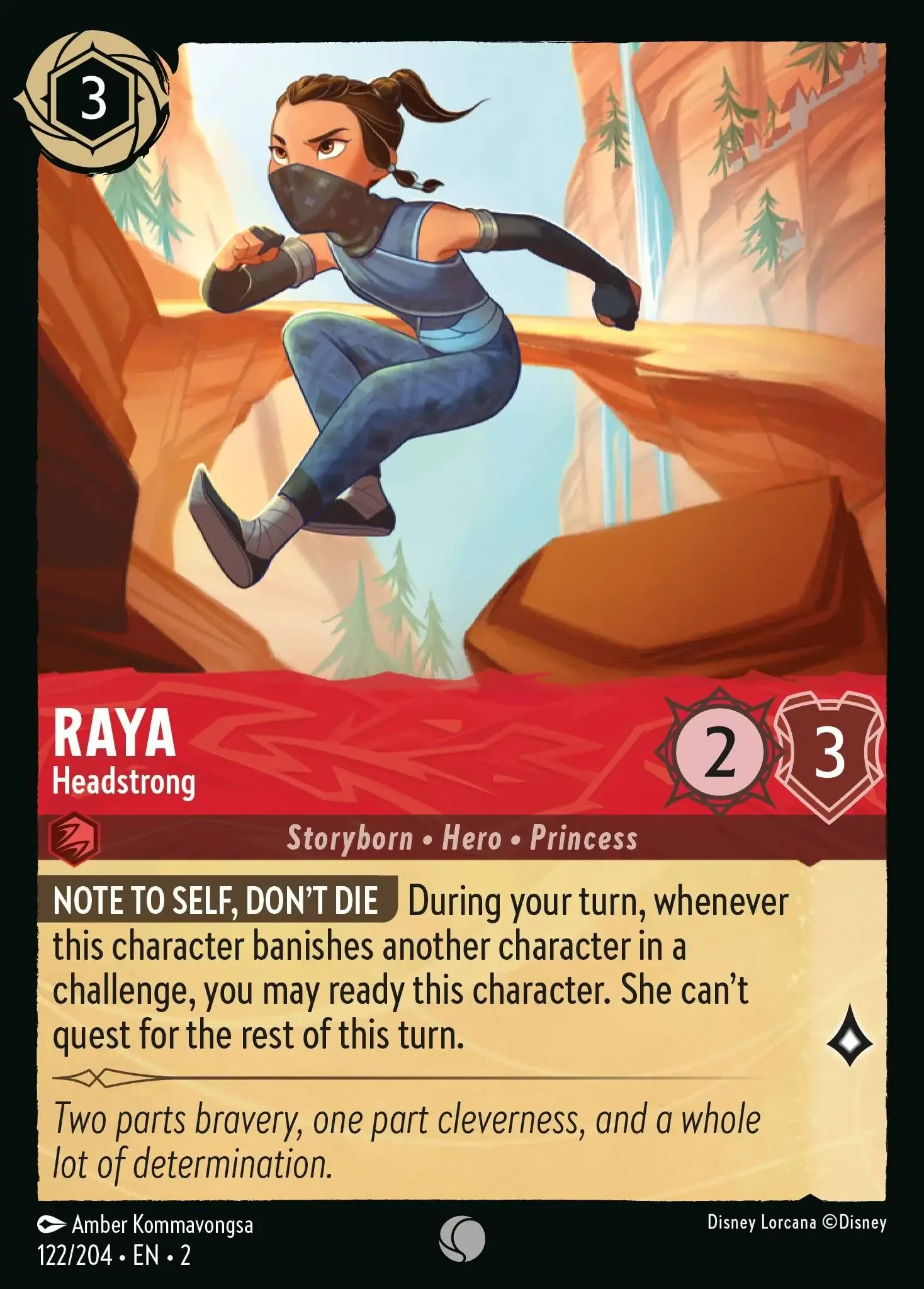 2023 Rise of The Floodborn Raya - Headstrong #122 Common card image