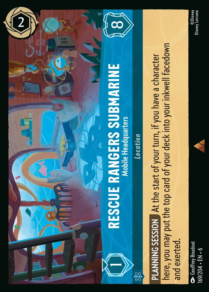2024 Azurite Sea Rescue Rangers Submarine - Mobile Headquarters #169 Rare card image
