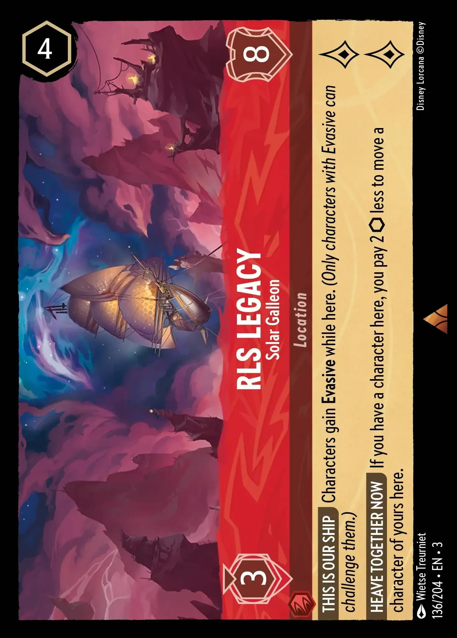 2024 Into the Inklands RLS Legacy - Solar Galleon #136 Rare card image