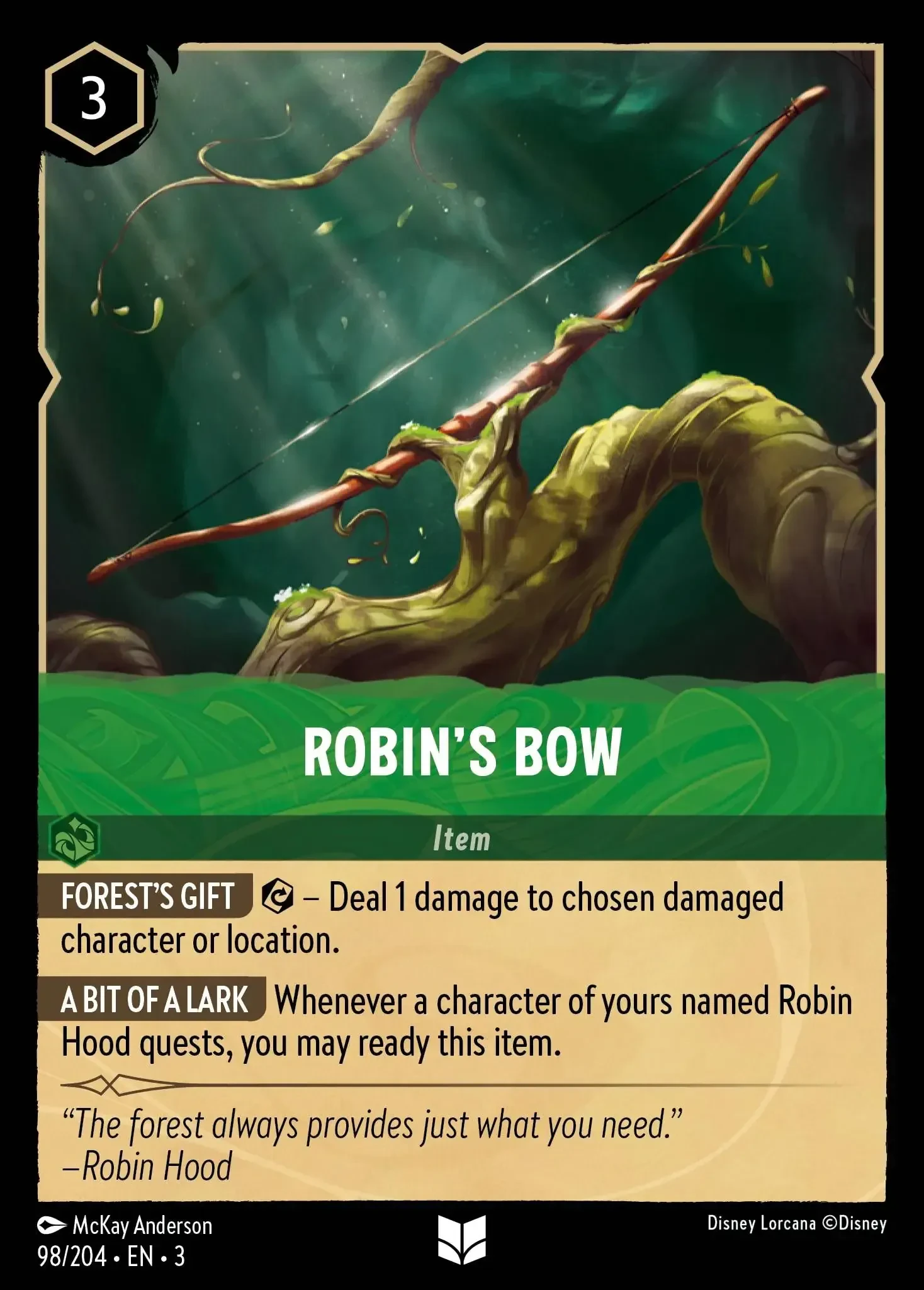2024 Into the Inklands Robin's Bow #98 Uncommon card image