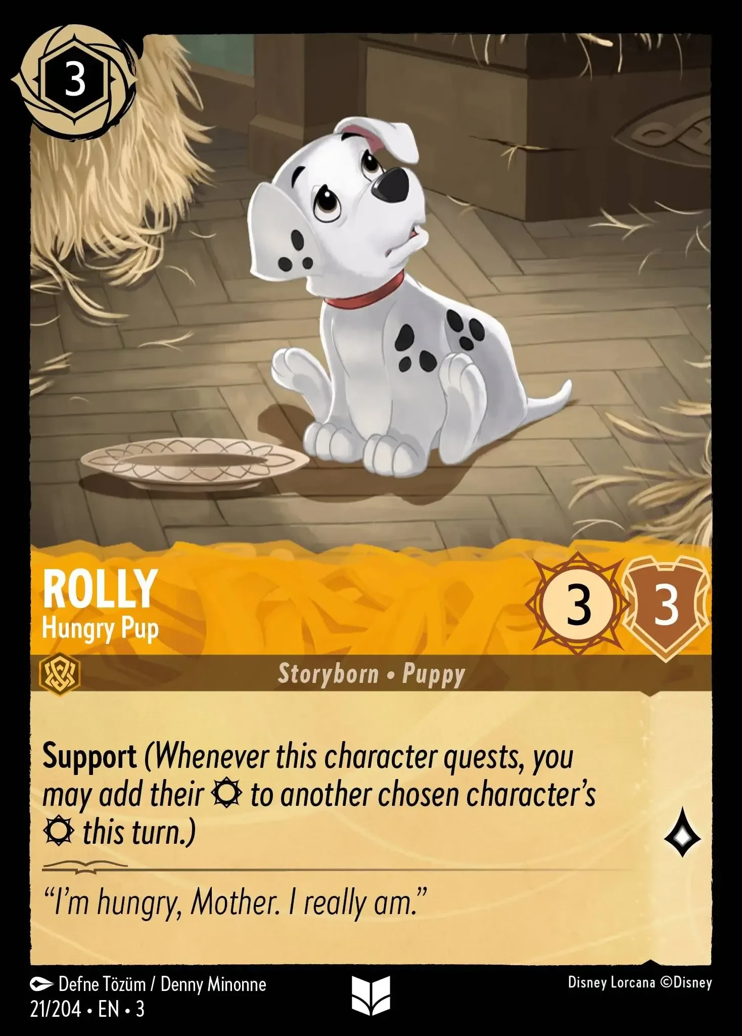 2024 Into the Inklands Rolly - Hungry Pup #21 Uncommon card image