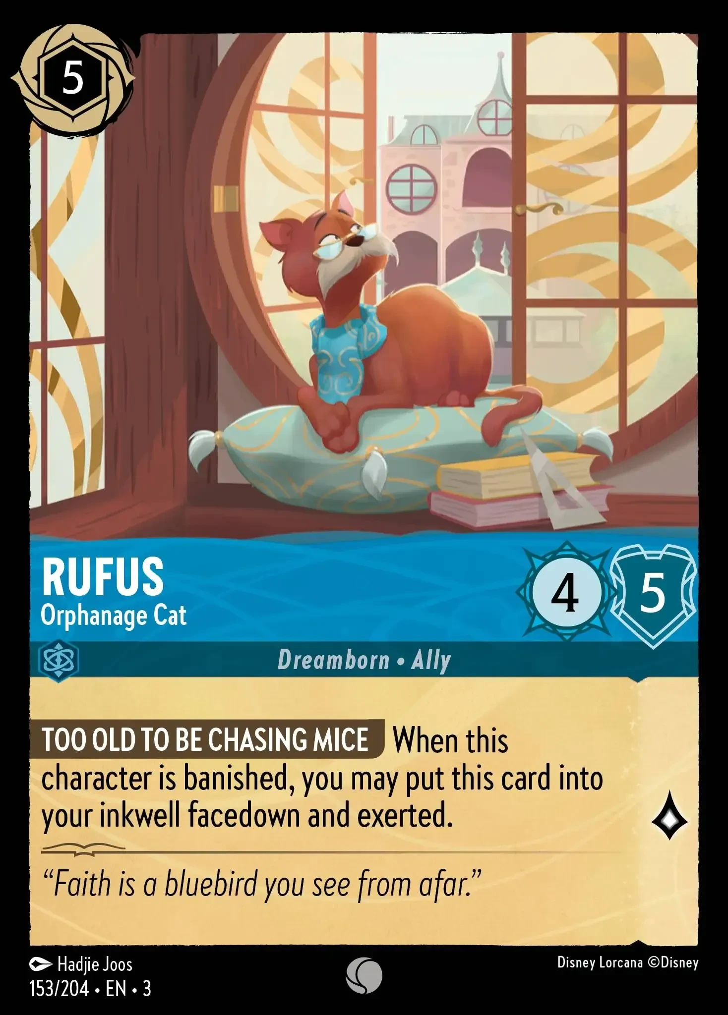 2024 Into the Inklands Rufus - Orphanage Cat #153 Common card image