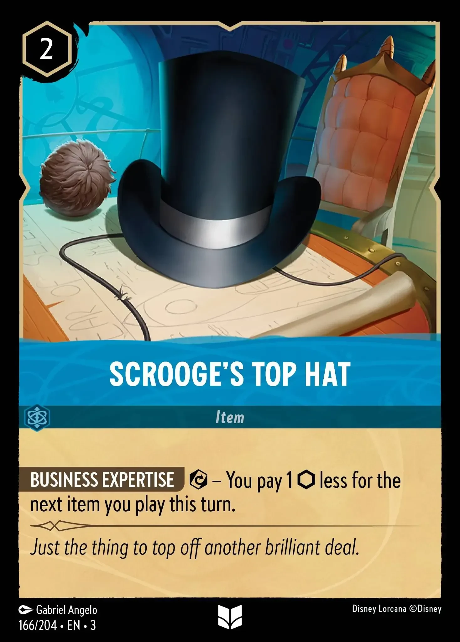 2024 Into the Inklands Scrooge's Top Hat #166 Uncommon card image