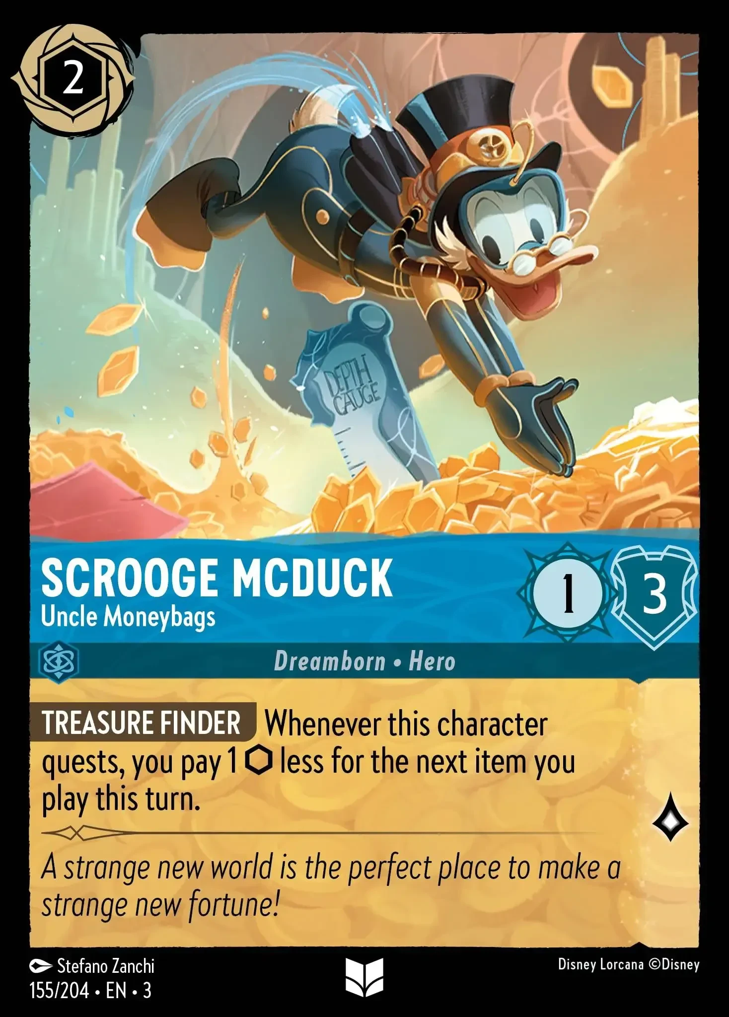 2024 Into the Inklands Scrooge McDuck - Uncle Moneybags #155 Uncommon card image