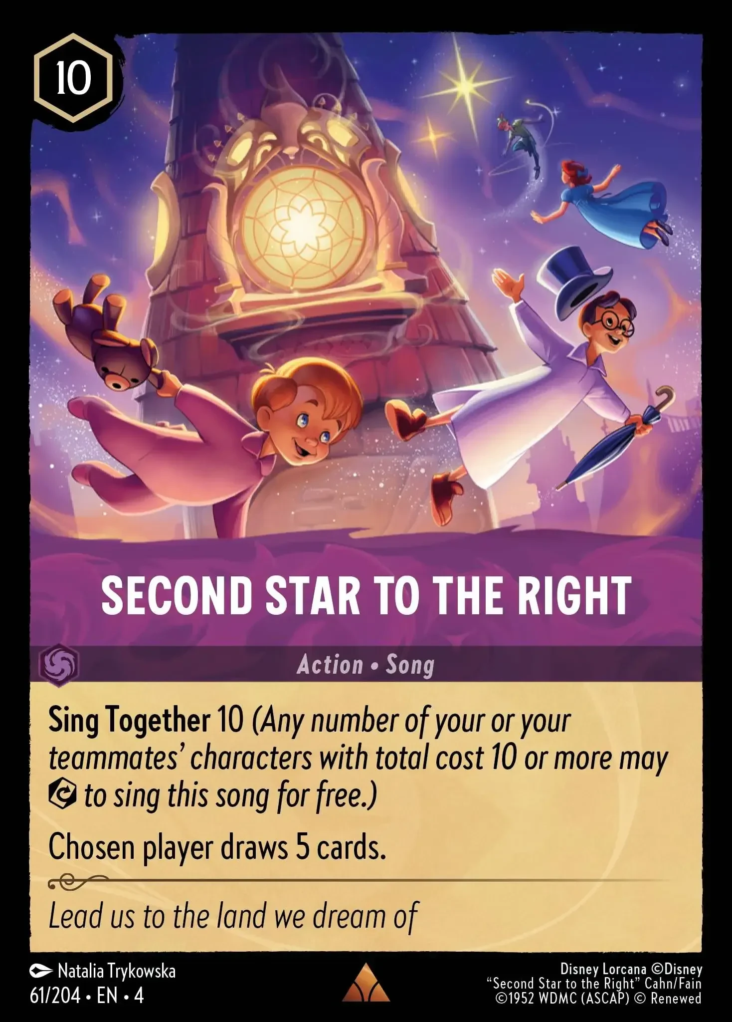 2024 Ursula's Return Second Star to the Right [Foil] Rare #61 Rare card image
