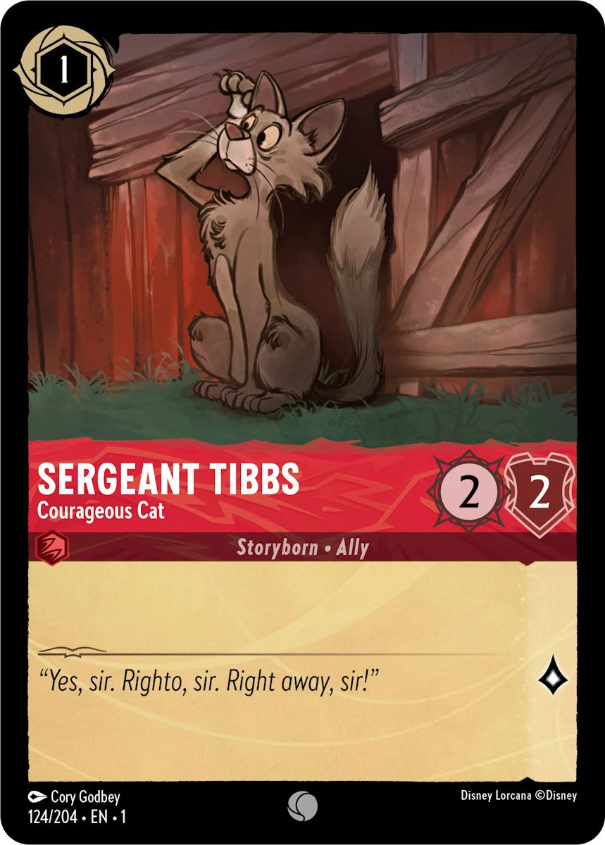 2023 The First Chapter Sergeant Tibbs - Courageous Cat Common #124 Common card image