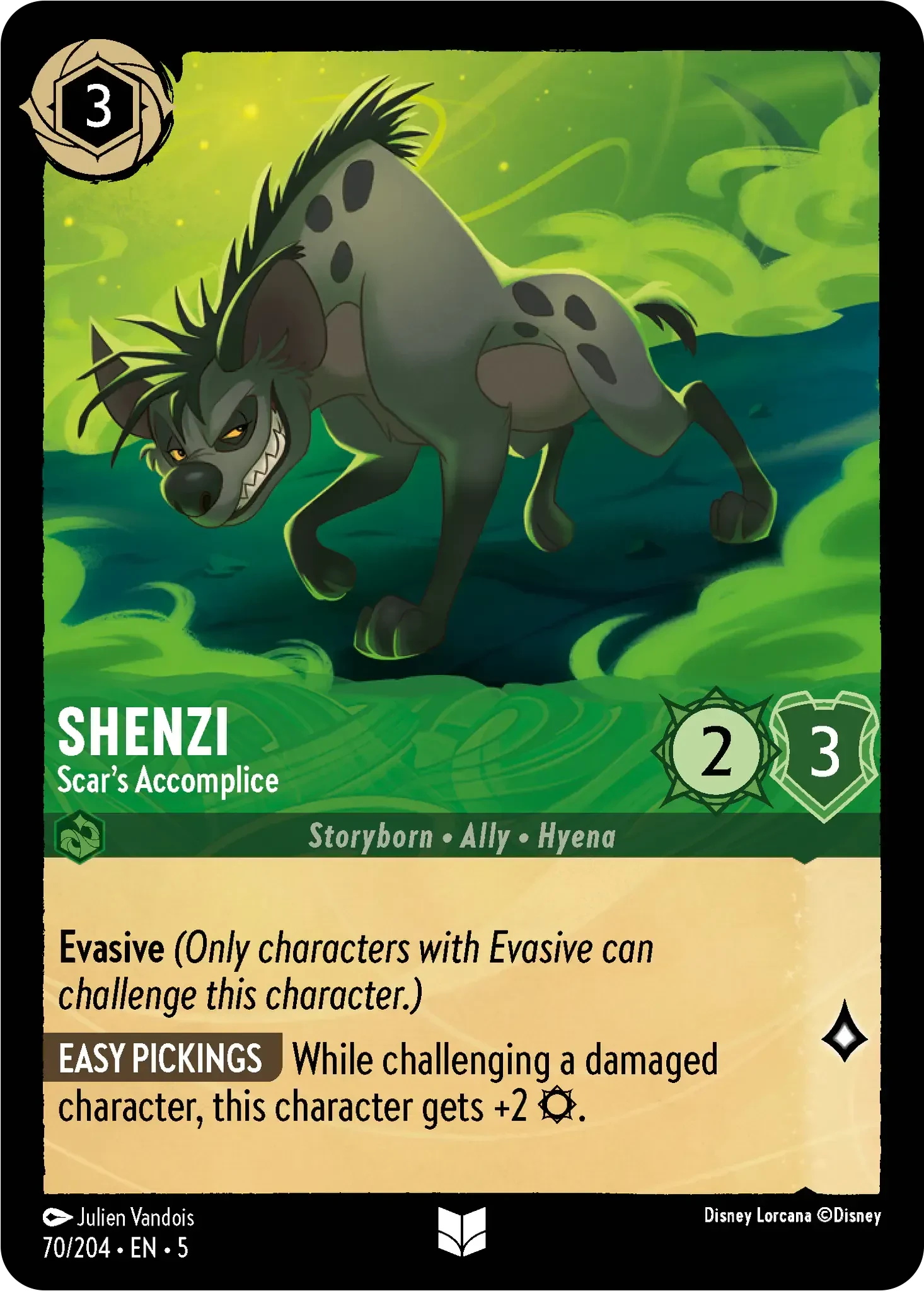 2024 Shimmering Skies Shenzi - Scar's Accomplice Uncommon #70 Uncommon card image