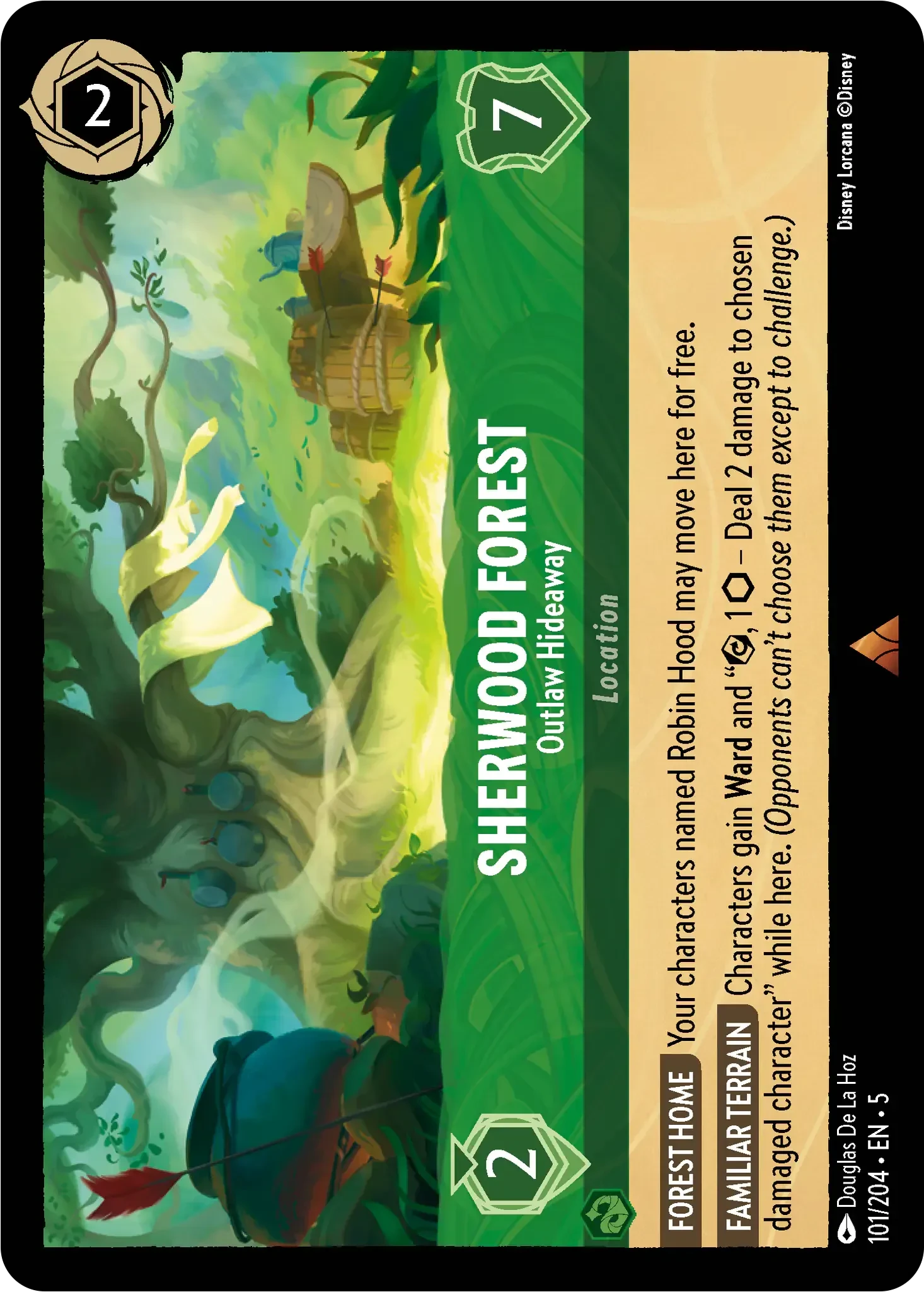 2024 Shimmering Skies Sherwood Forest - Outlaw Hideaway [Foil] Rare #101 Rare card image