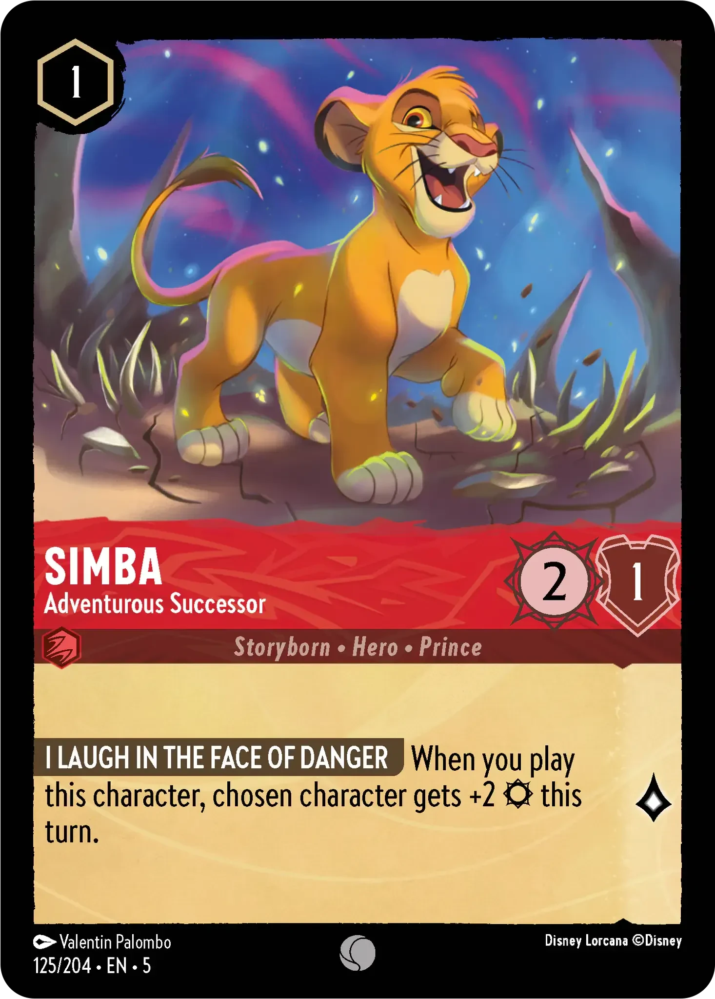 2024 Shimmering Skies Simba - Adventurous Successor #125 Common card image