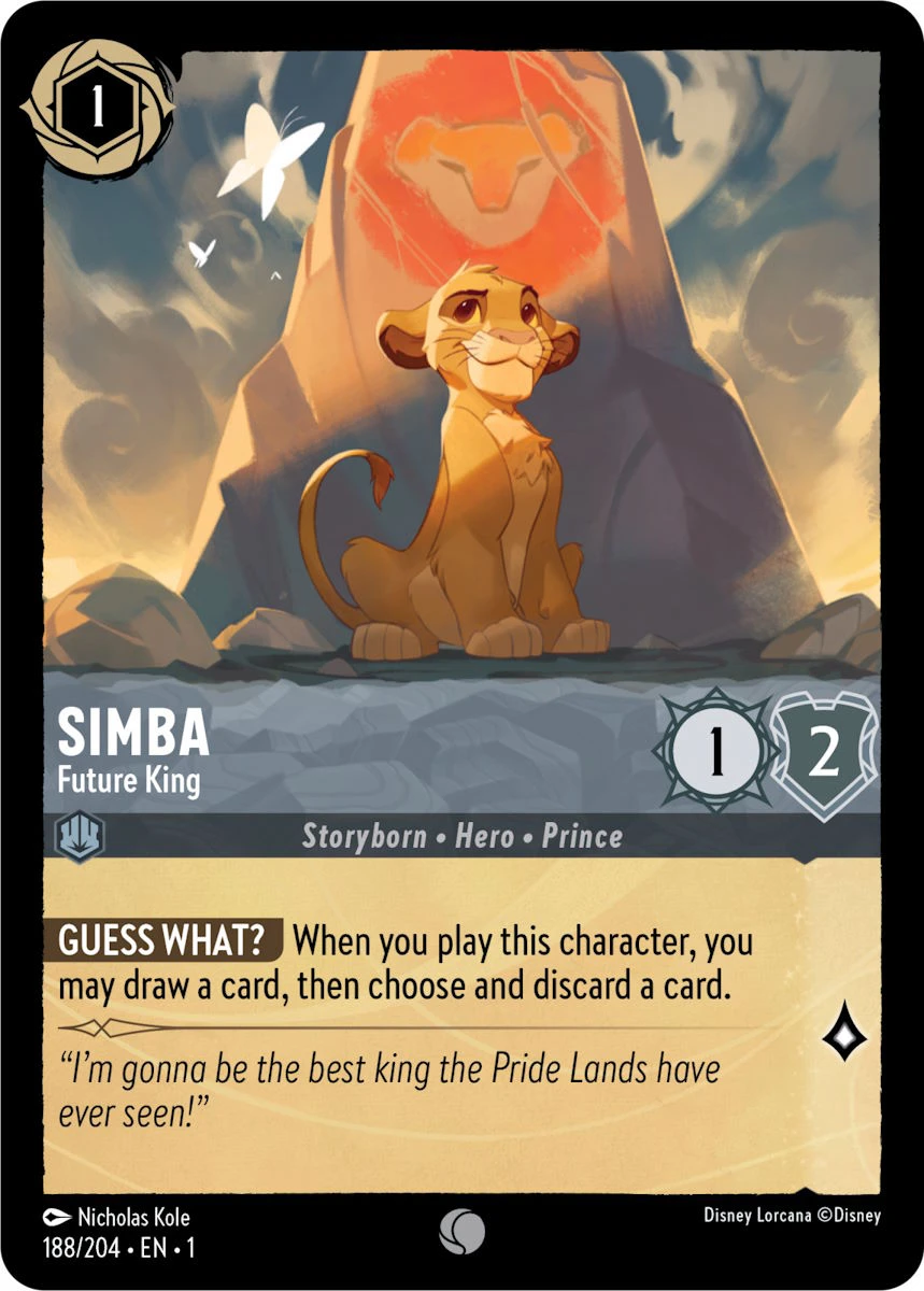2023 The First Chapter Simba - Future King Common #188 Common card image