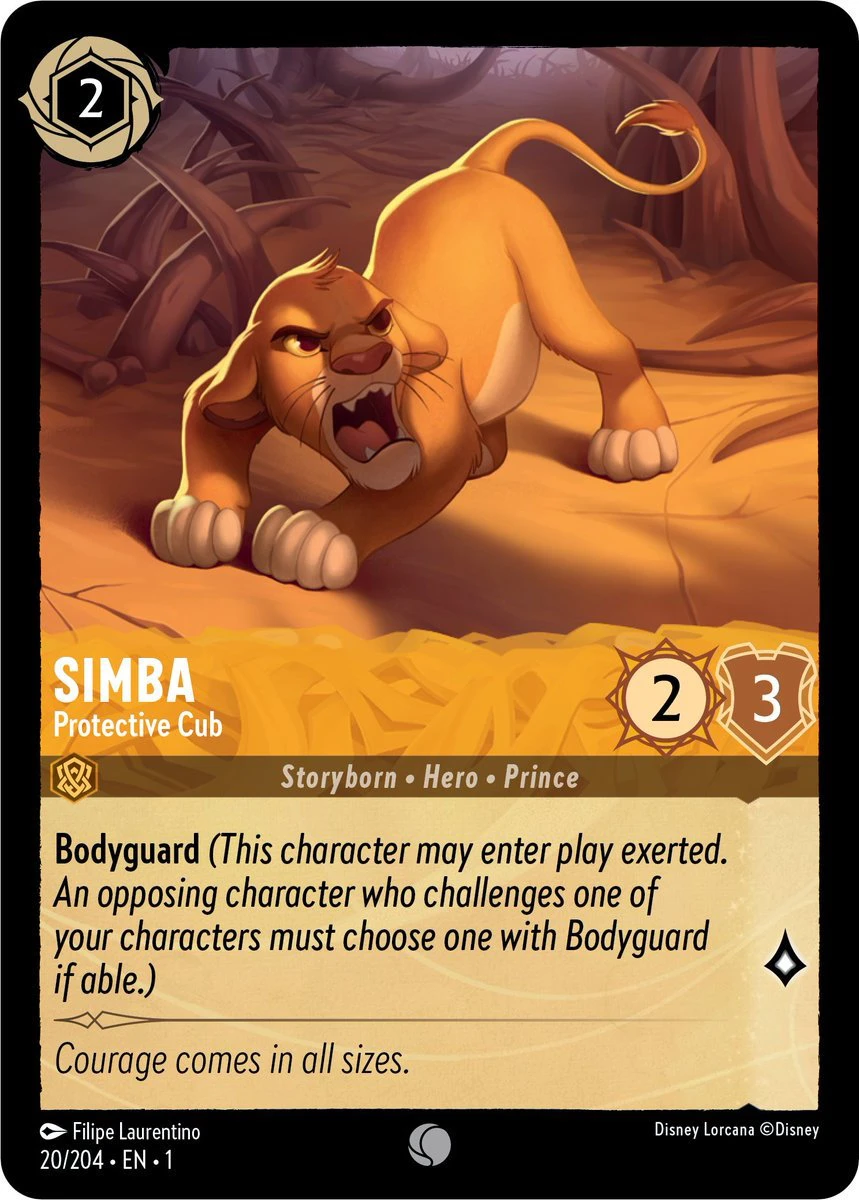2023 The First Chapter Simba - Protective Cub Common #20 Common card image