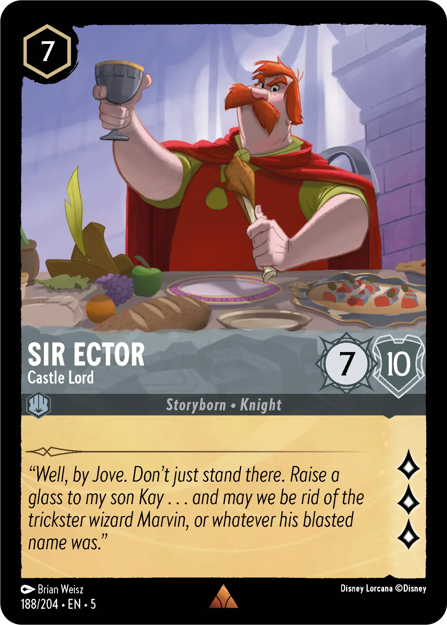 2024 Shimmering Skies Sir Ector - Castle Lord #188 Rare card image