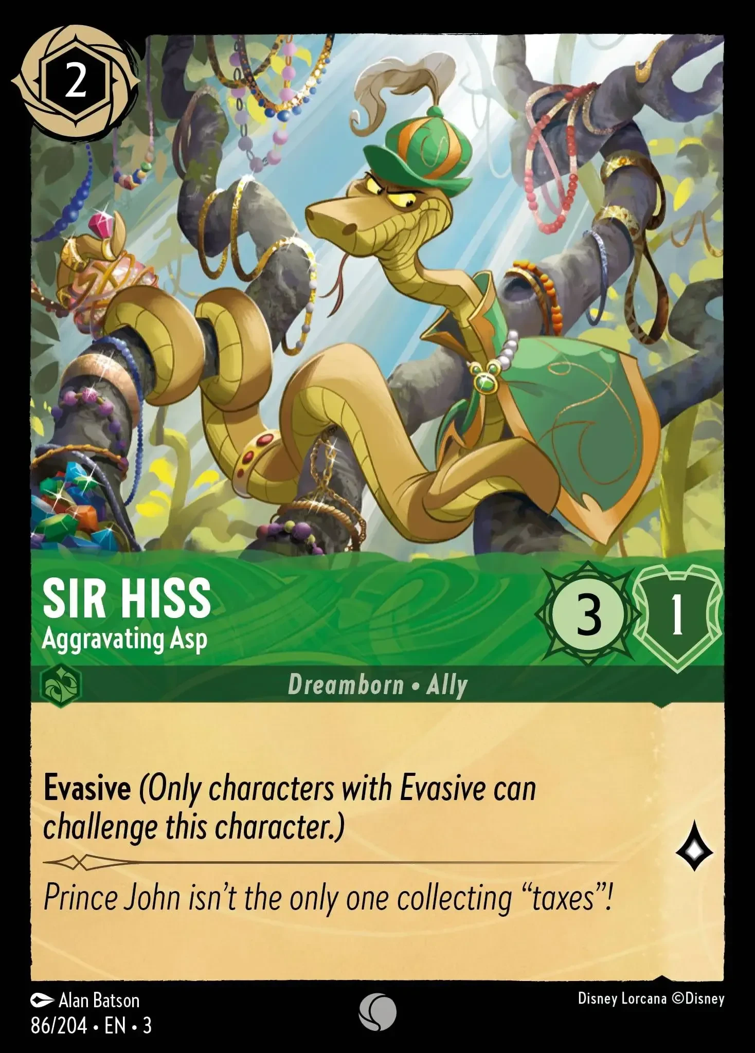 2024 Into the Inklands Sir Hiss - Aggravating Asp #86 Common card image
